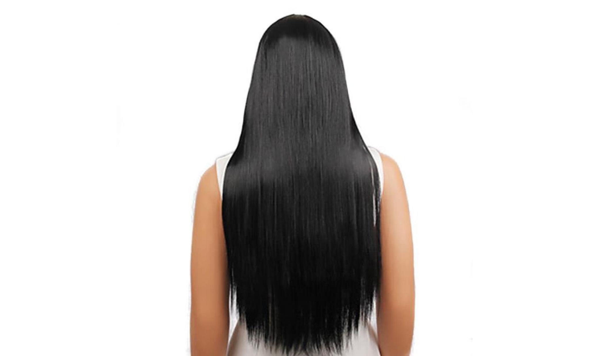 0j010601cheveux synthétiques naturels basse température noire corps longueur mode cheveux pour le noir pas cher