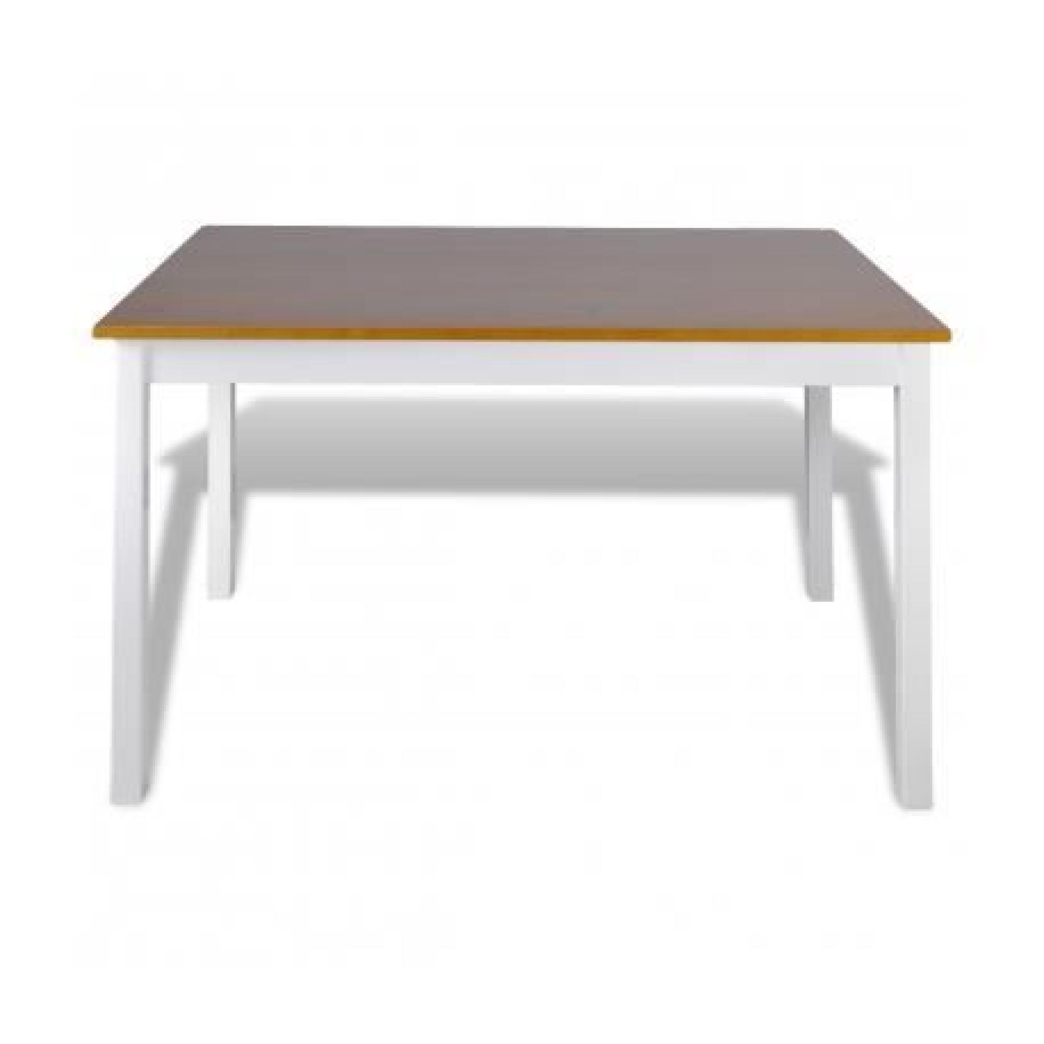 1 ensemble Table en bois + 4 chaises Couleur Marron pas cher