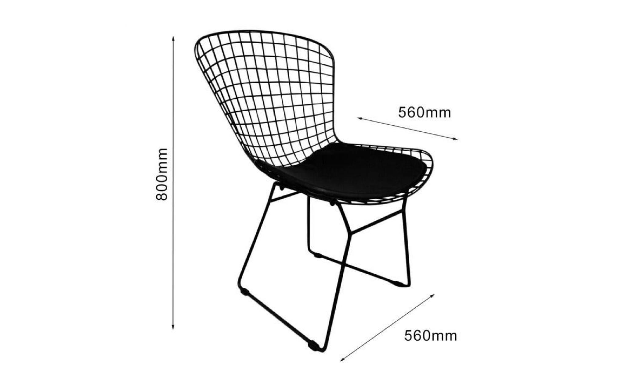1 pcs chaise en métal style industriel creux pas cher