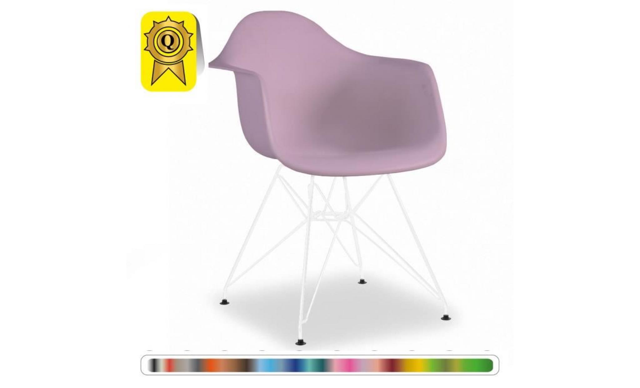 1 x fauteuil design  inspiration eiffel  parme lilac pieds: acier blanc decopresto dp darw pa 1