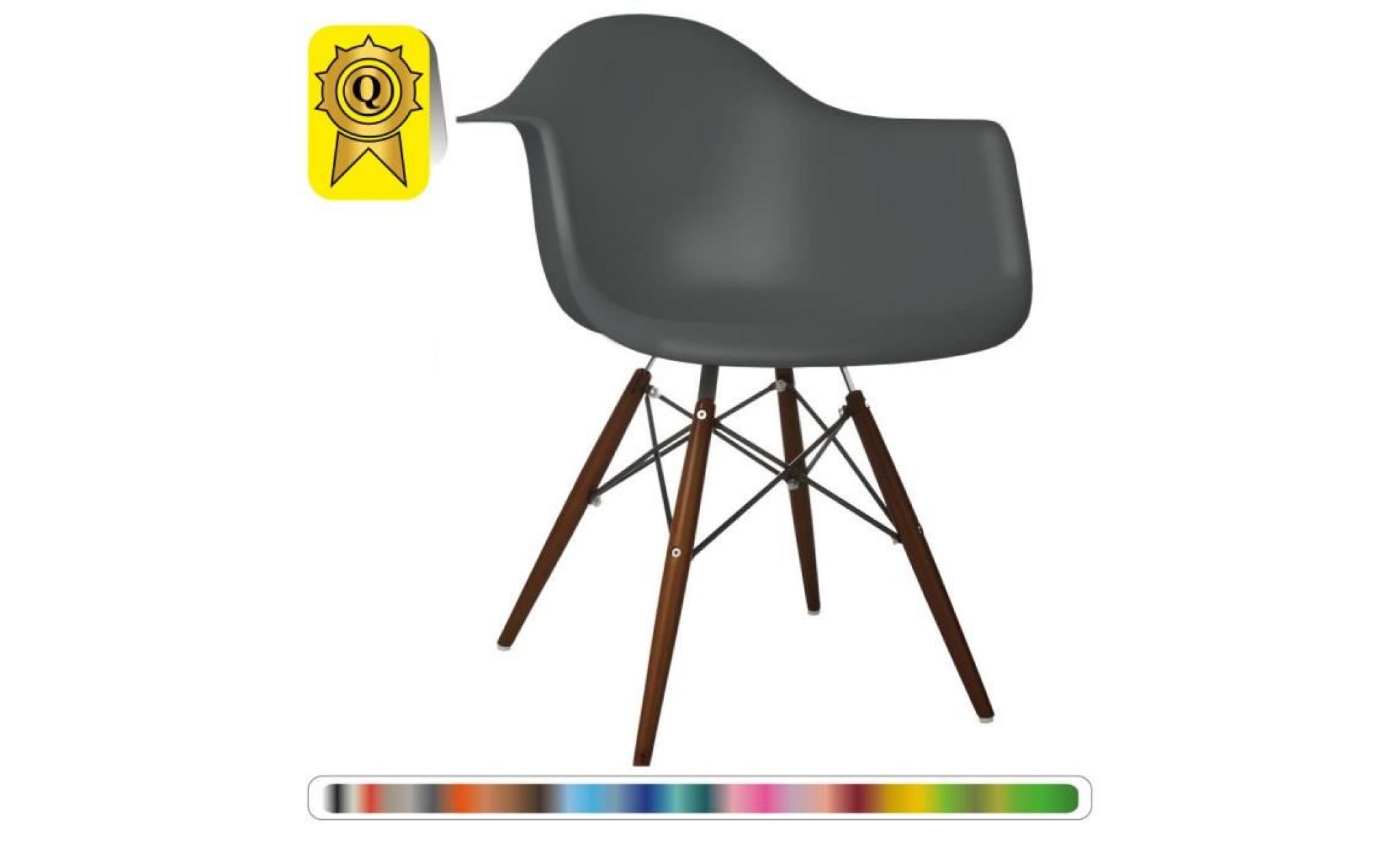 1 x fauteuil design scandinave  gris beton pieds: bois naturel decopresto dp dawl dg 1