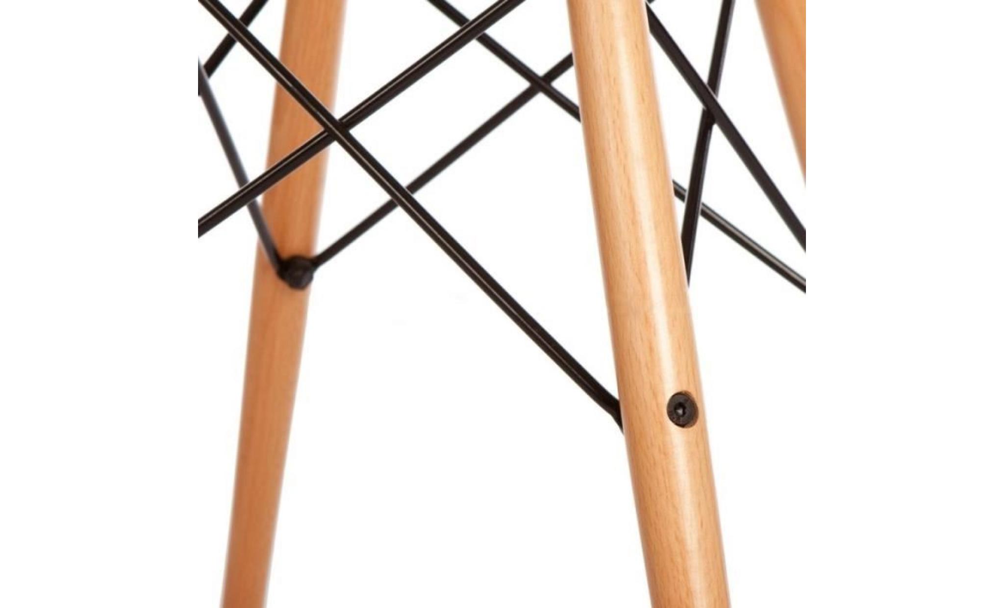 1 x fauteuil design scandinave  orange  pieds: bois naturel decopresto dp dawl or 1 pas cher