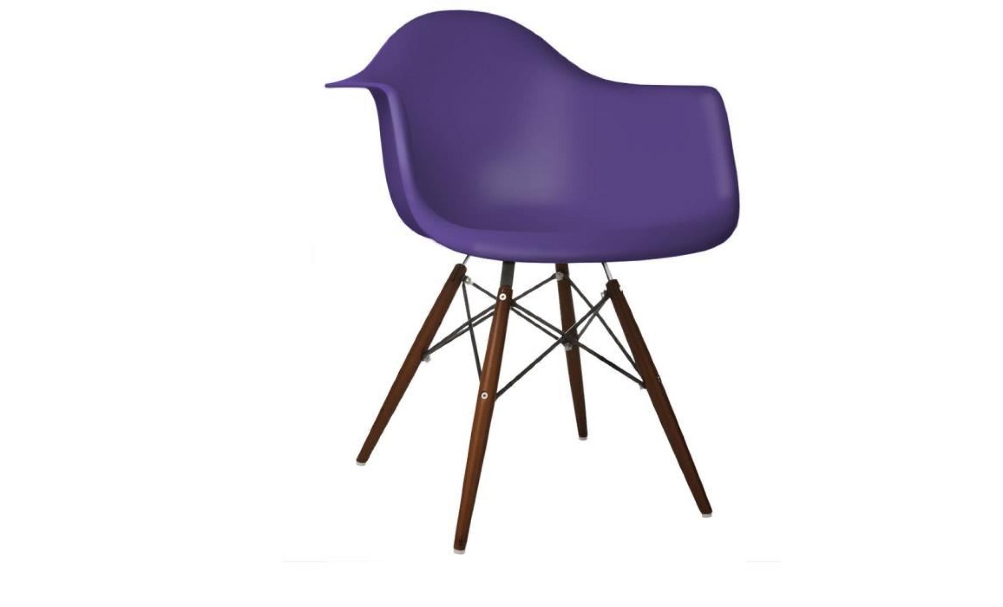 1 x fauteuil design  scandinave  ultra violet pieds: bois noir decopresto dp dawb uv 1
