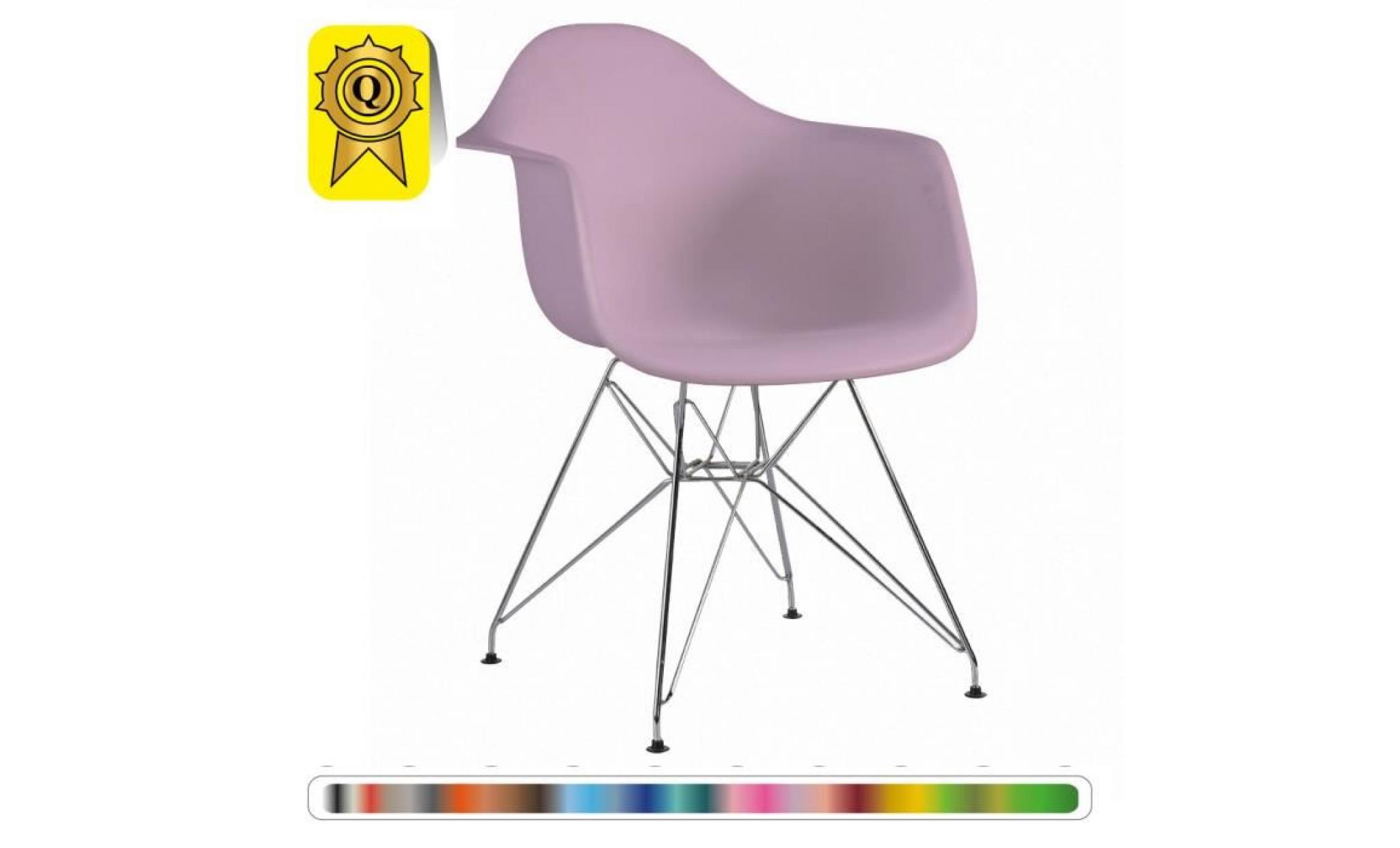 1 x fauteuil design  style  eiffel  parme lilac pieds: acier chrome decopresto dp dar pa 1