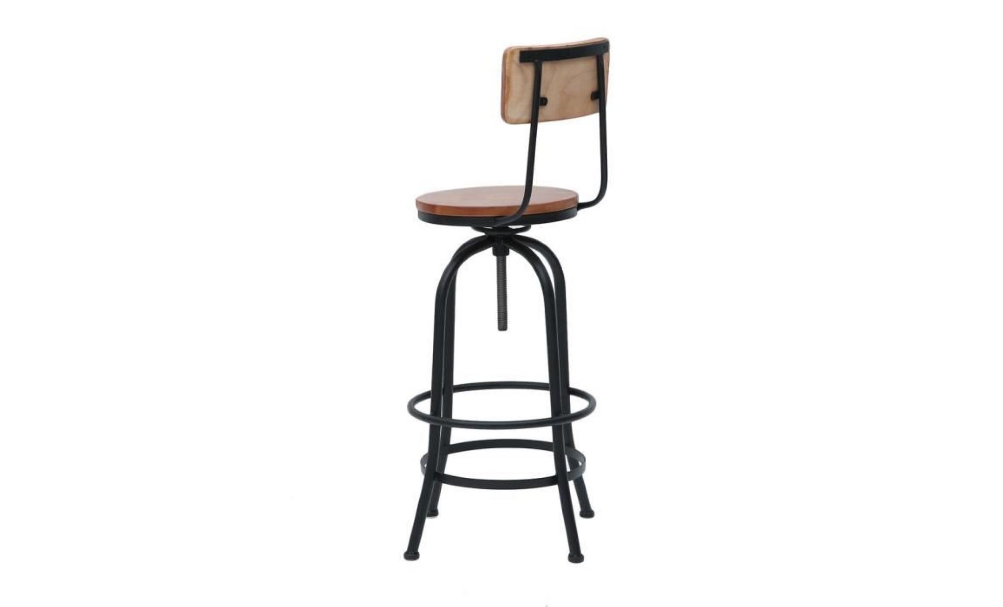 1 x tabouret de bar chaise ronde avec hauteur ajustable pour pub cafe pas cher