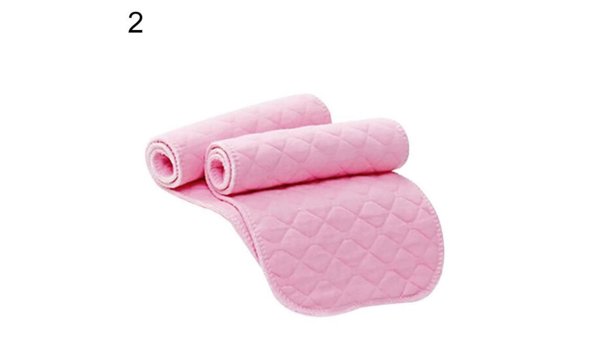 10pcs bébé réutilisable coton couche lavable 3 couches couches douillettes insère rose