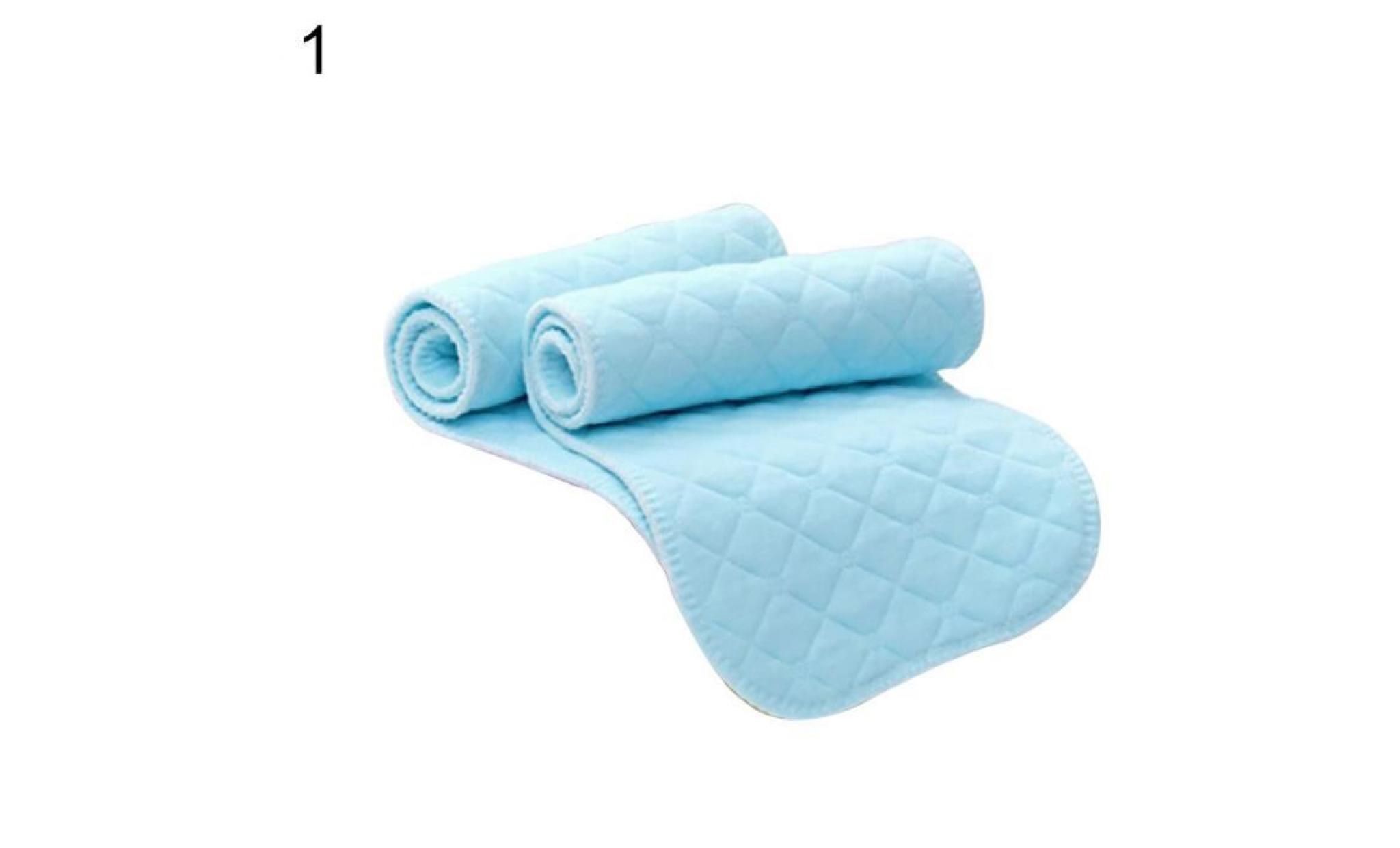 10pcs bébé réutilisable en coton tissu lavable en couches lavable 3 couches doublures de couches insère bleu