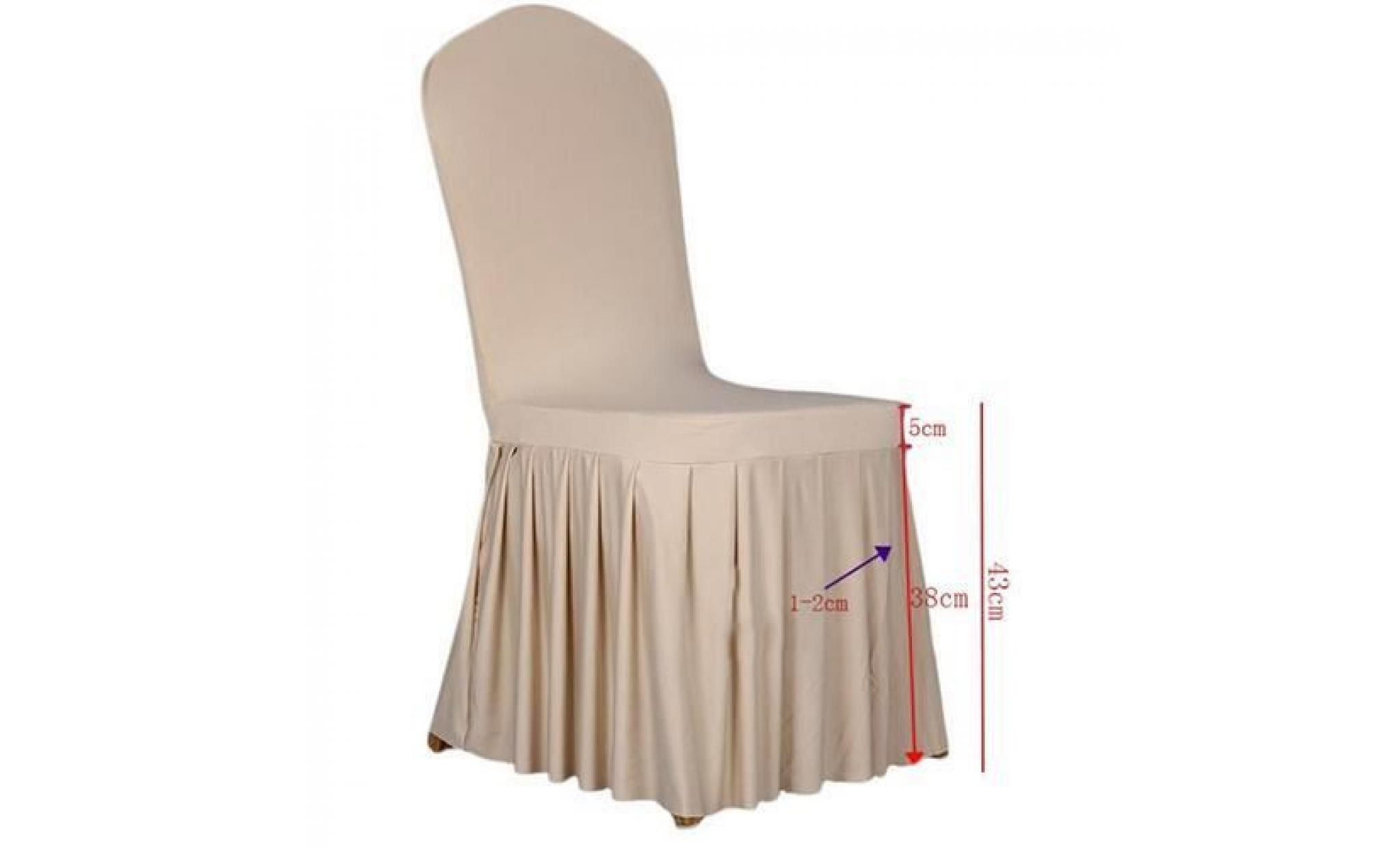 10pcs housse de chaise   couverture de chaise de spandex pour mariage banquet party élastique blanc pas cher