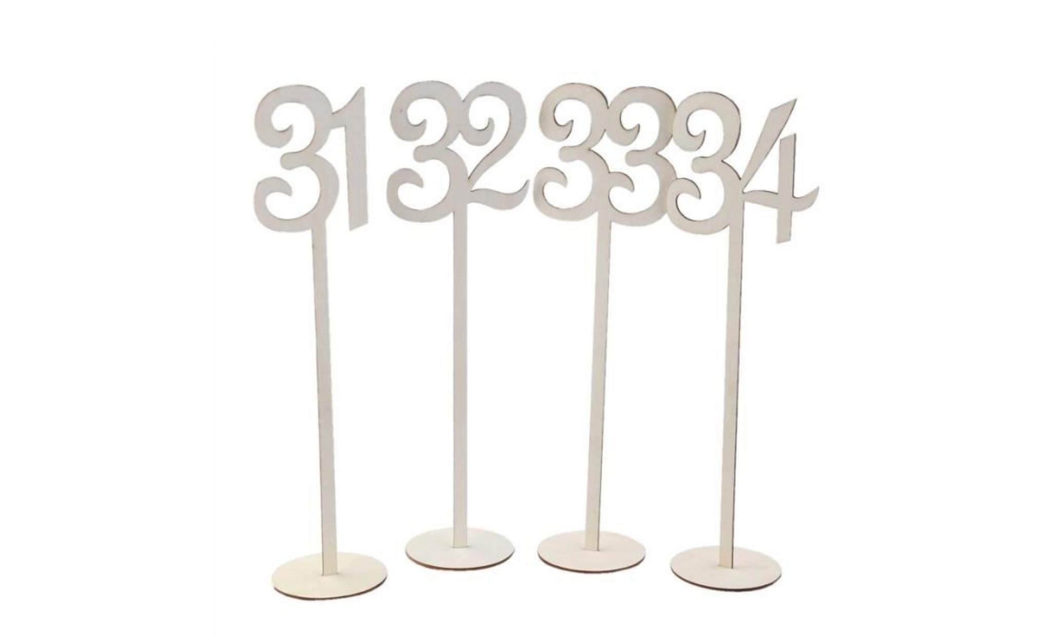 10pcs nombres 31 40 numéros de table en bois avec la base de support pour mariage ou décoration de la maison