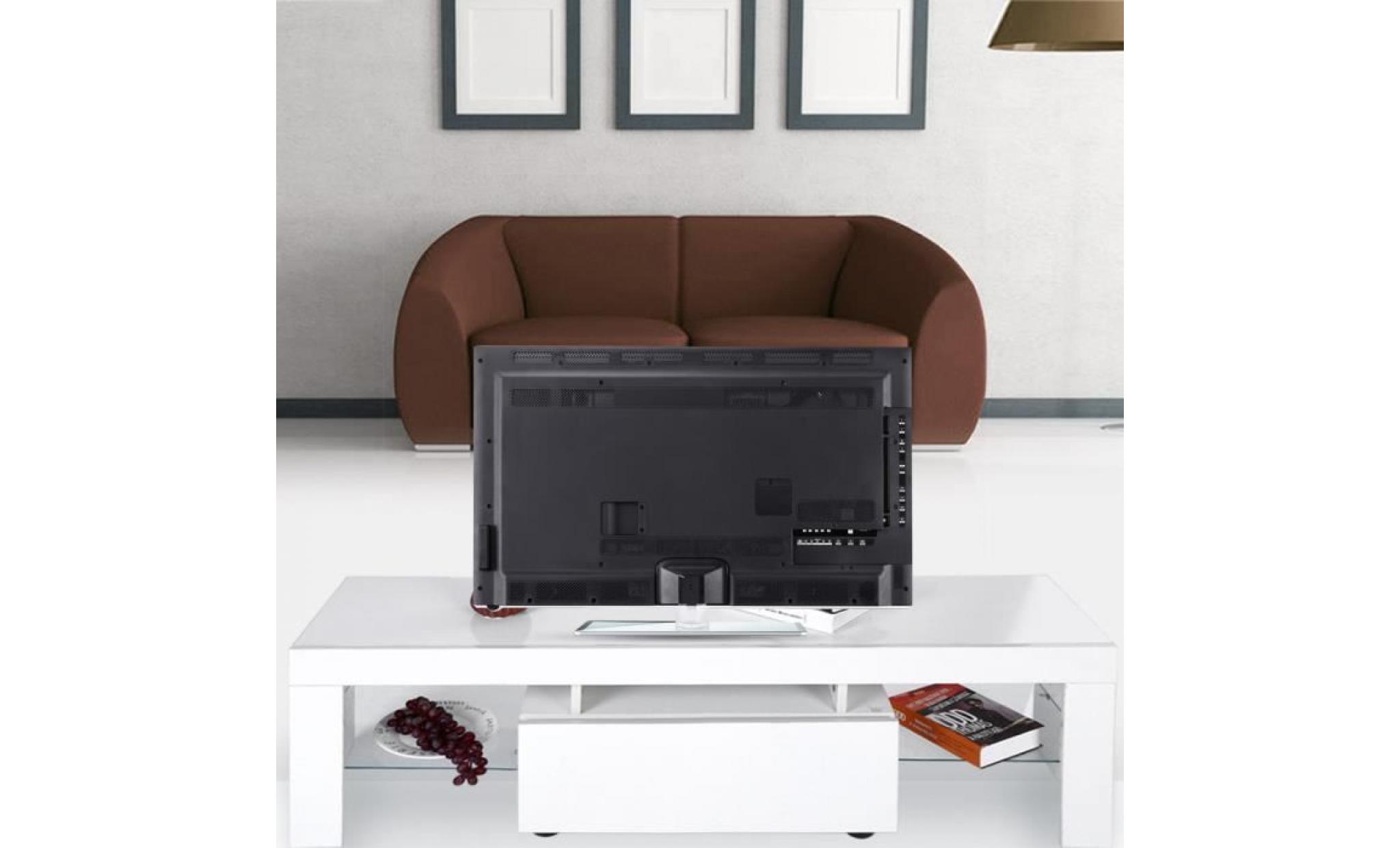 110v~240v meuble de télé moderne avec décor à la maison à télécommande de bande de led(blanc)