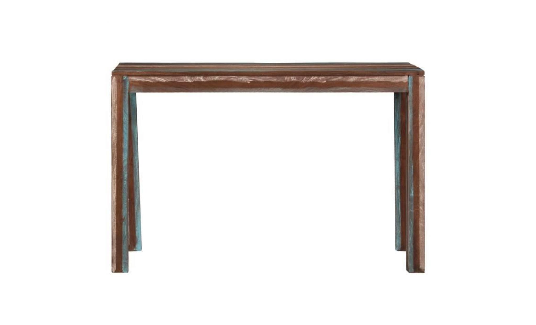 118 x 60 x 76 cm table de salle à manger bois massif vintage pas cher