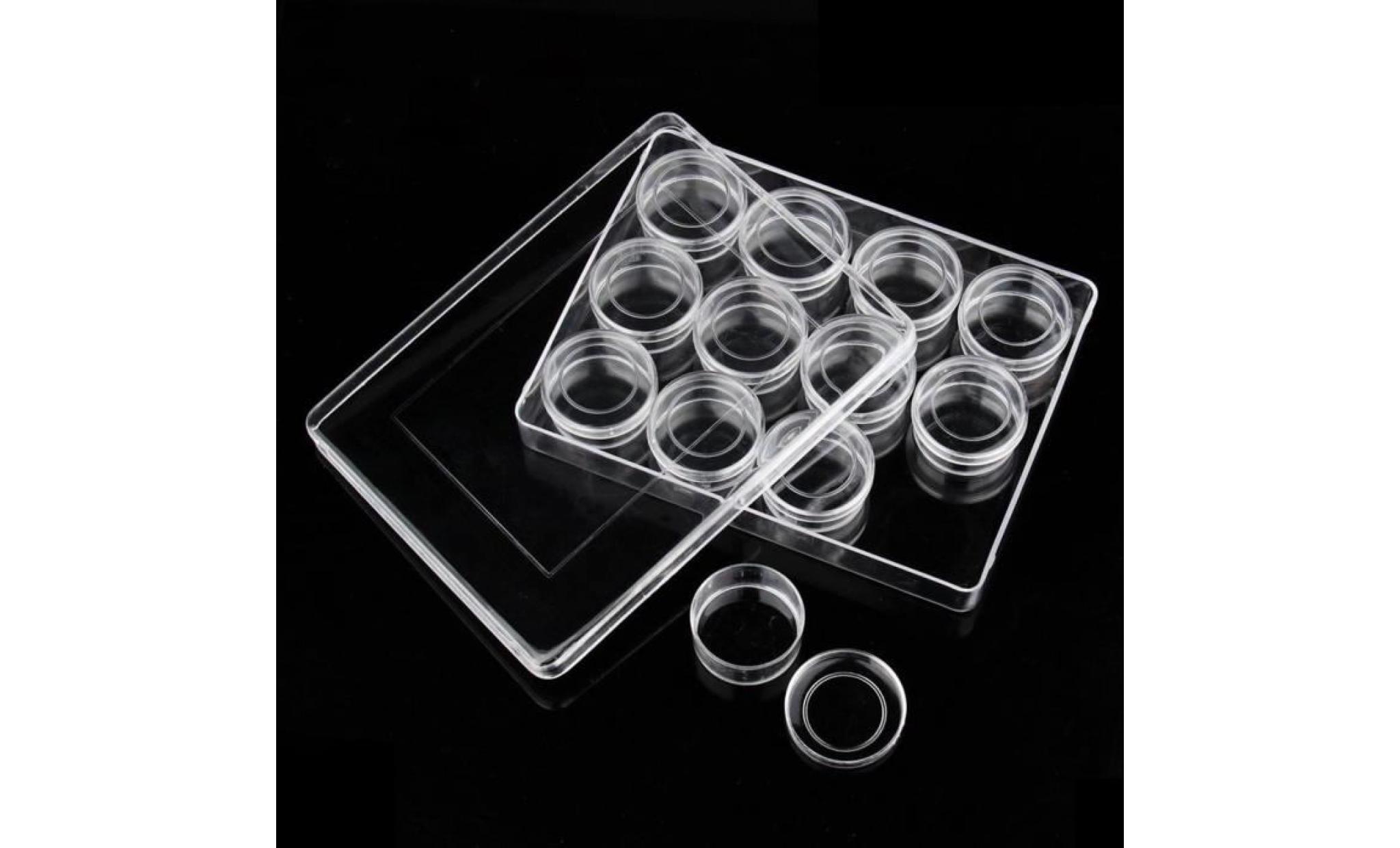 12 fentes compartiment organisateur stockage boîte en plastique artisanat métier à tisser ongles cas de perles pas cher