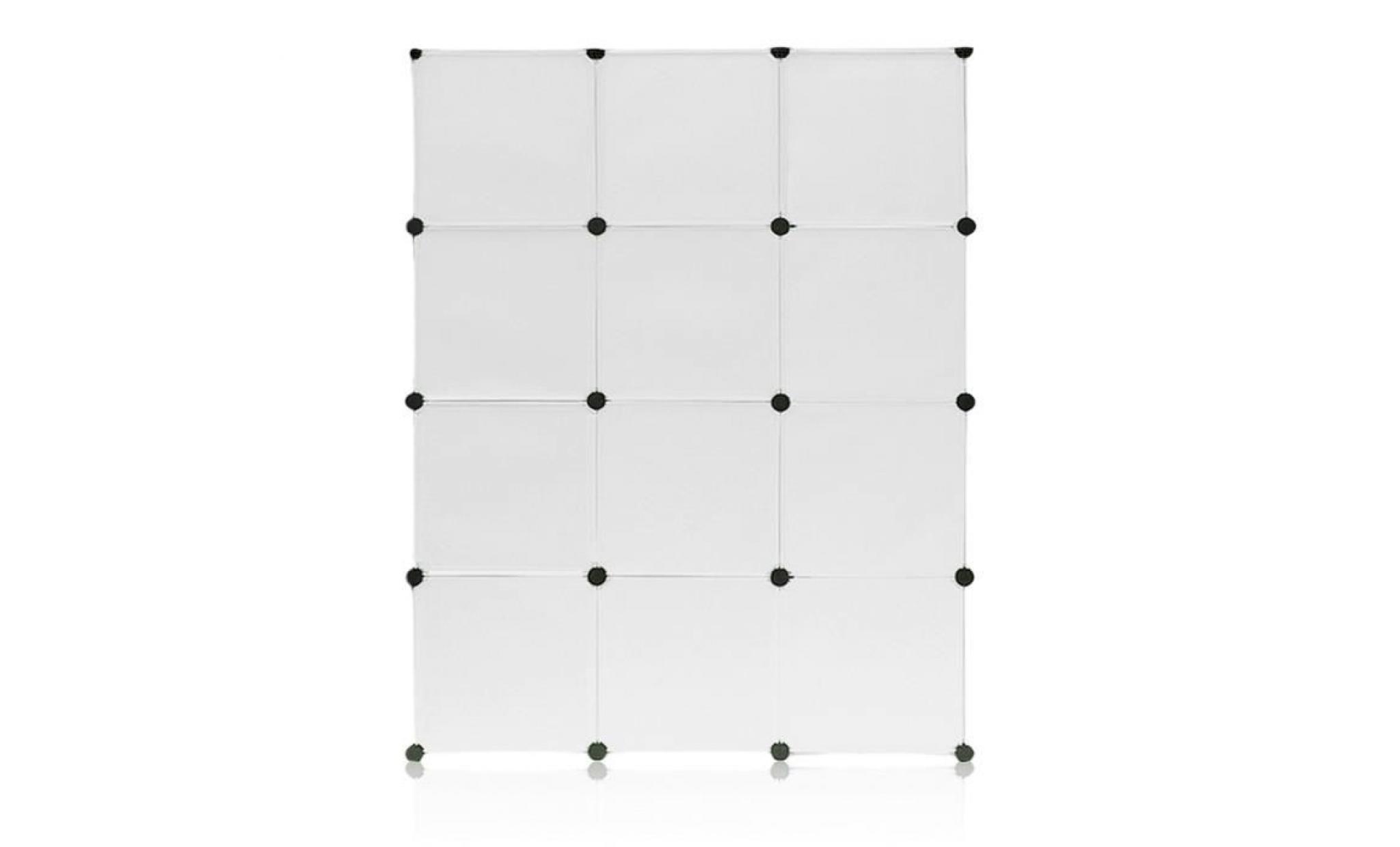 armoires etagères résine diy 12 cubes blanc pas cher