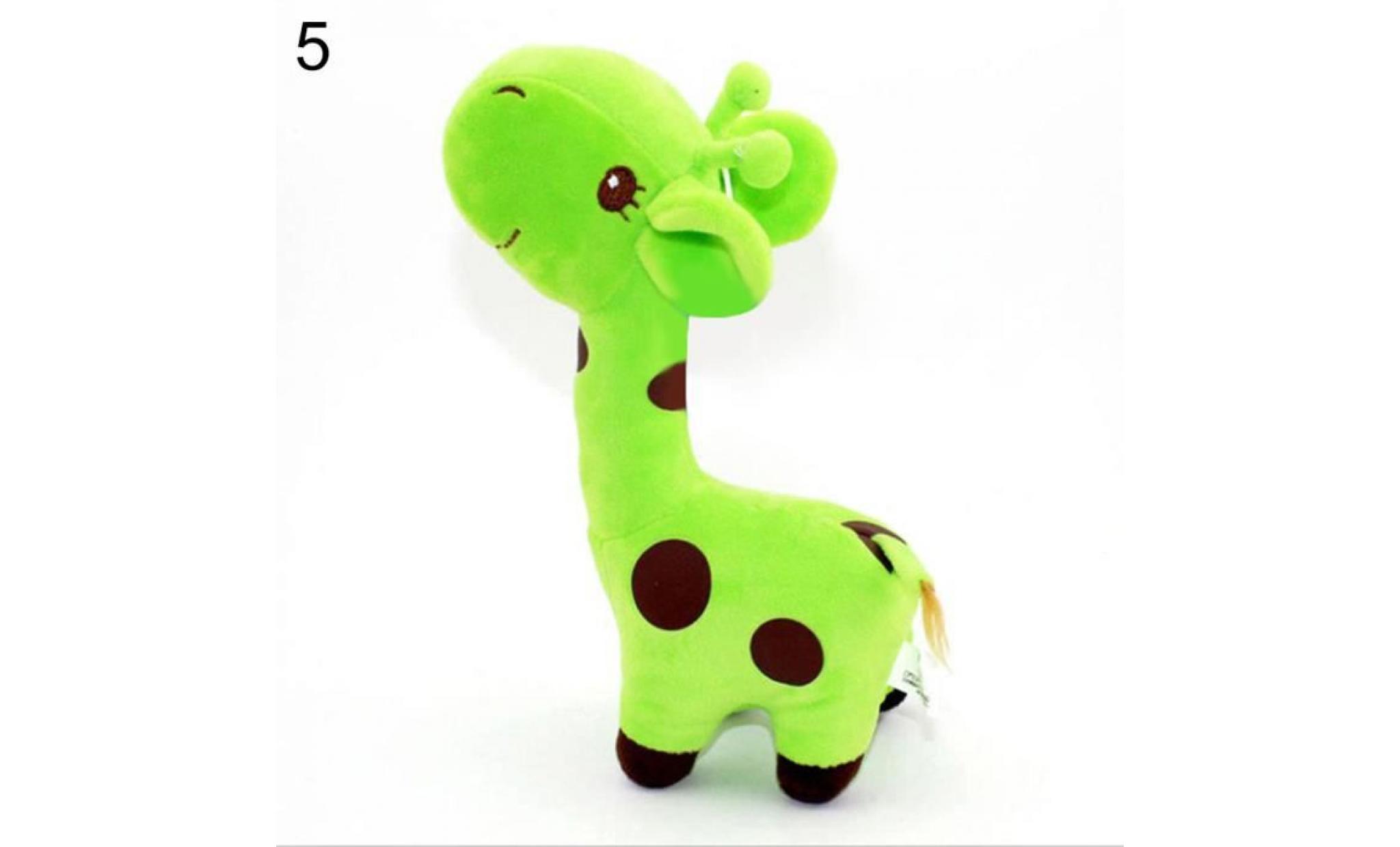 12cm de bande dessinée mignonne animaux girafe en peluche douce en peluche enfant enfant cadeau d'anniversaire vert