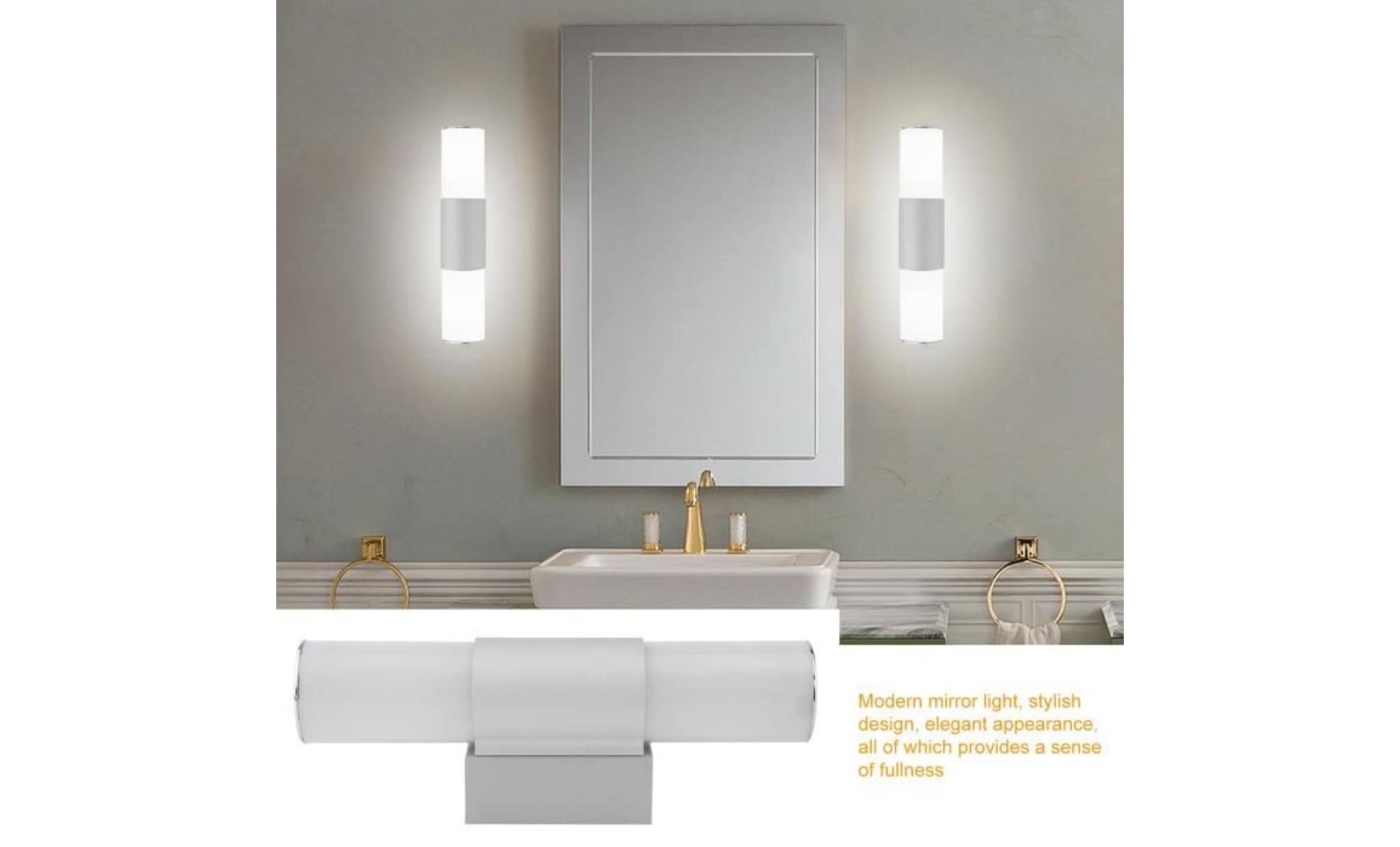 12w 25cm led anti buée miroir lumière salle de bains applique murale   blanc froid