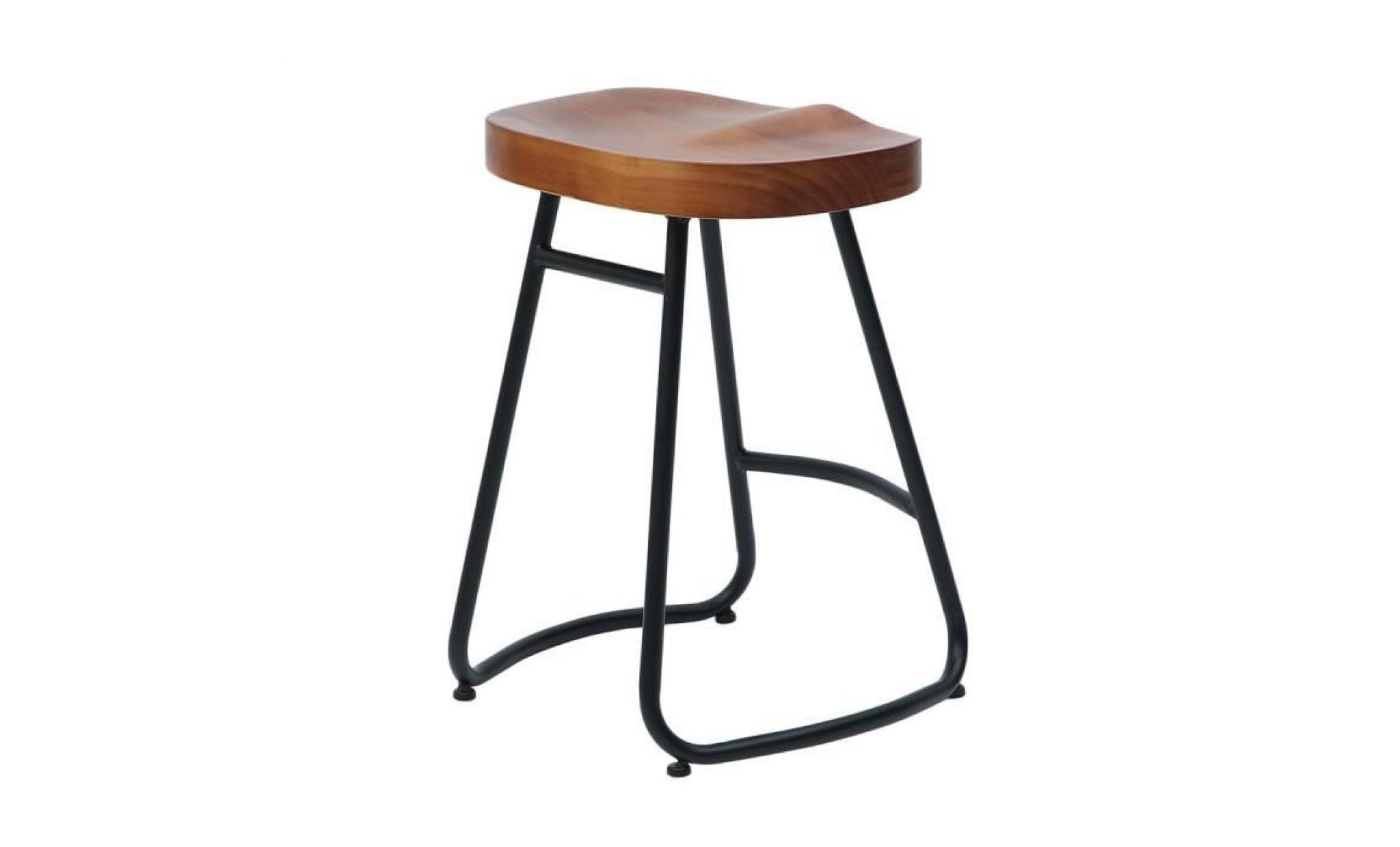 1pc 55cm chaise tabouret en bois chaise de bar pub classique design vintage rustique industriel pas cher