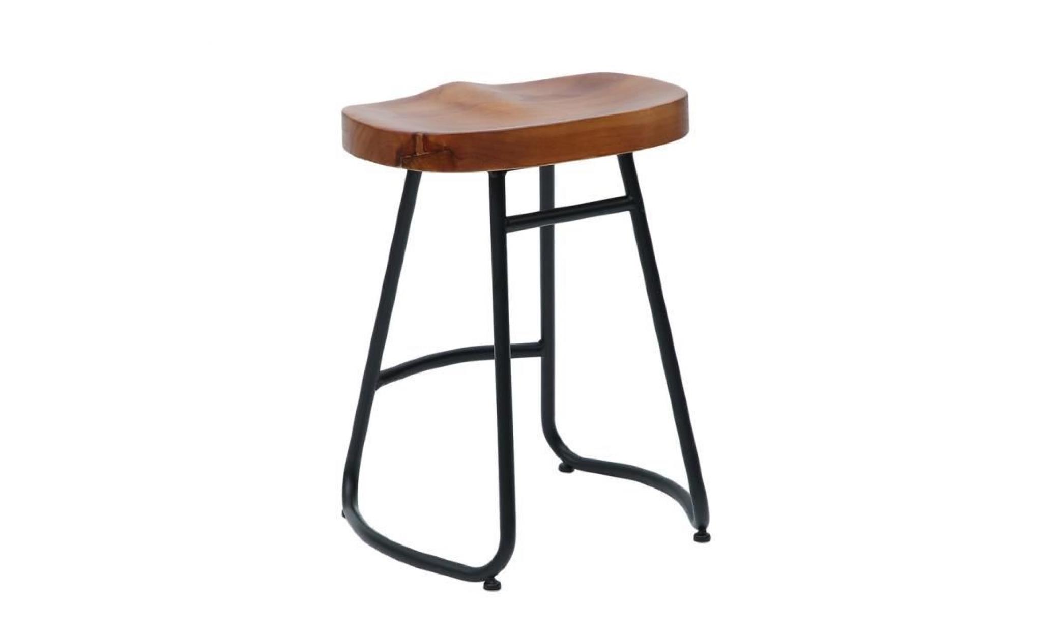 1pc 55cm chaise tabouret en bois chaise de bar pub classique design vintage rustique industriel pas cher