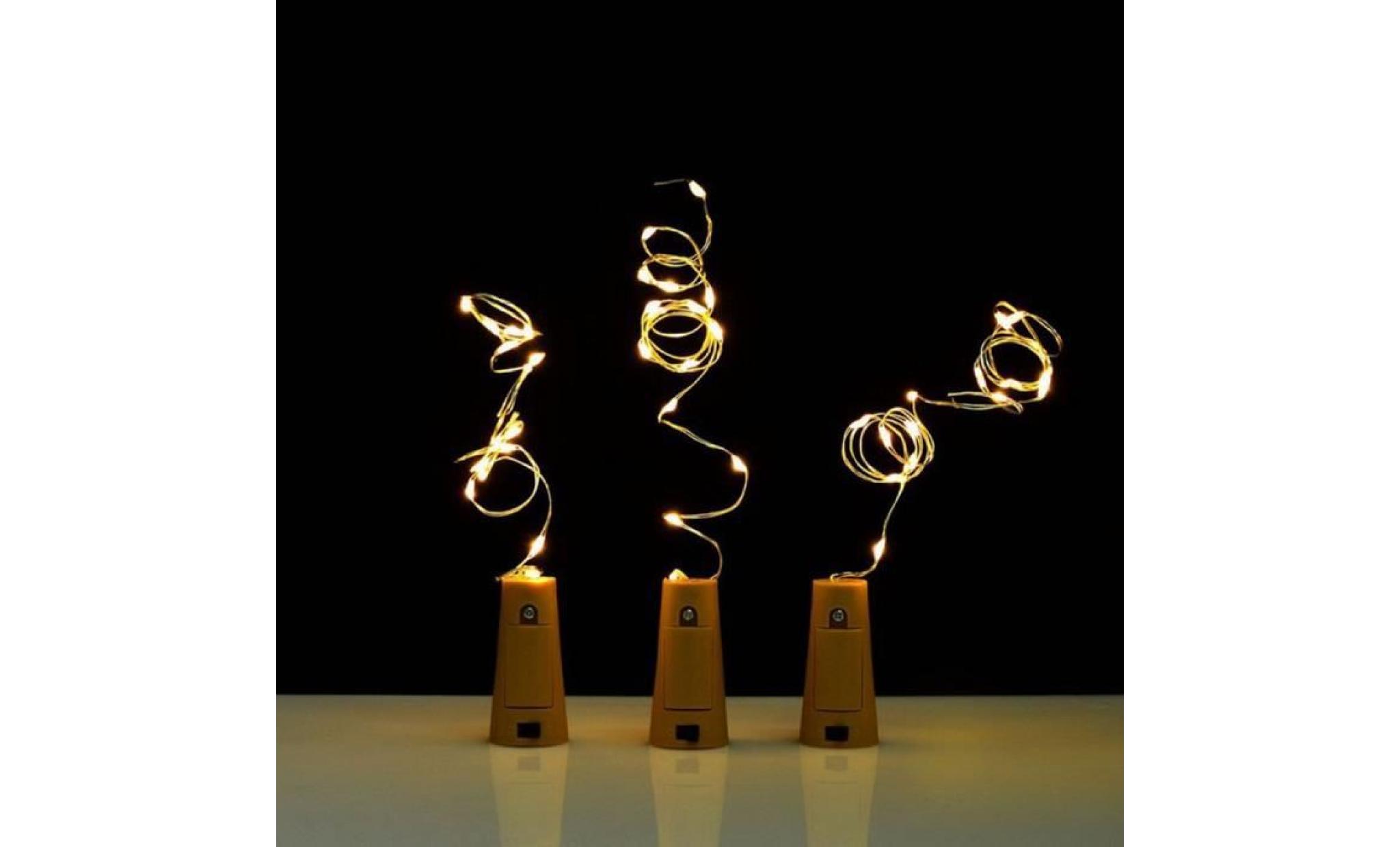1pc cork en forme de lumière led nuit lampe de bouteille de vin lumière étoilée pour décor de fête yyj70509013wh_109 pas cher