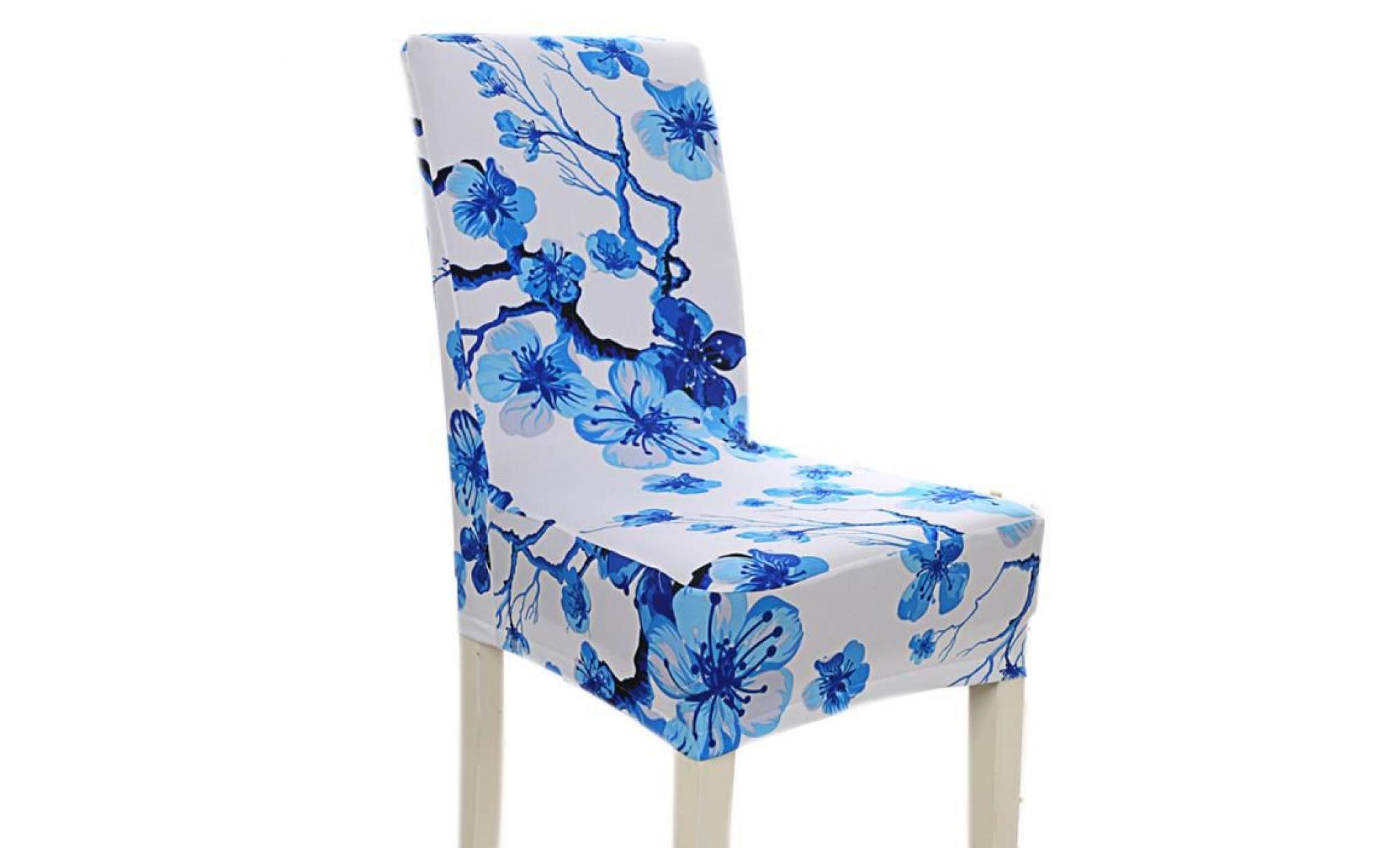 1pc housse de chaise florale pour banquet spandex extensible amovible