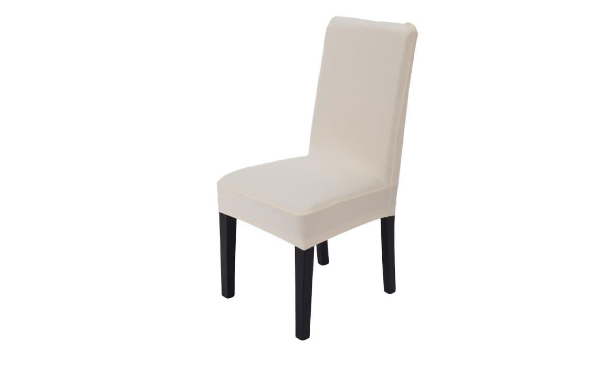 1pcs housse de chaise salle à manger extensible, housse de chaise dossier haut, protection chaise en Élasthanne   blanc