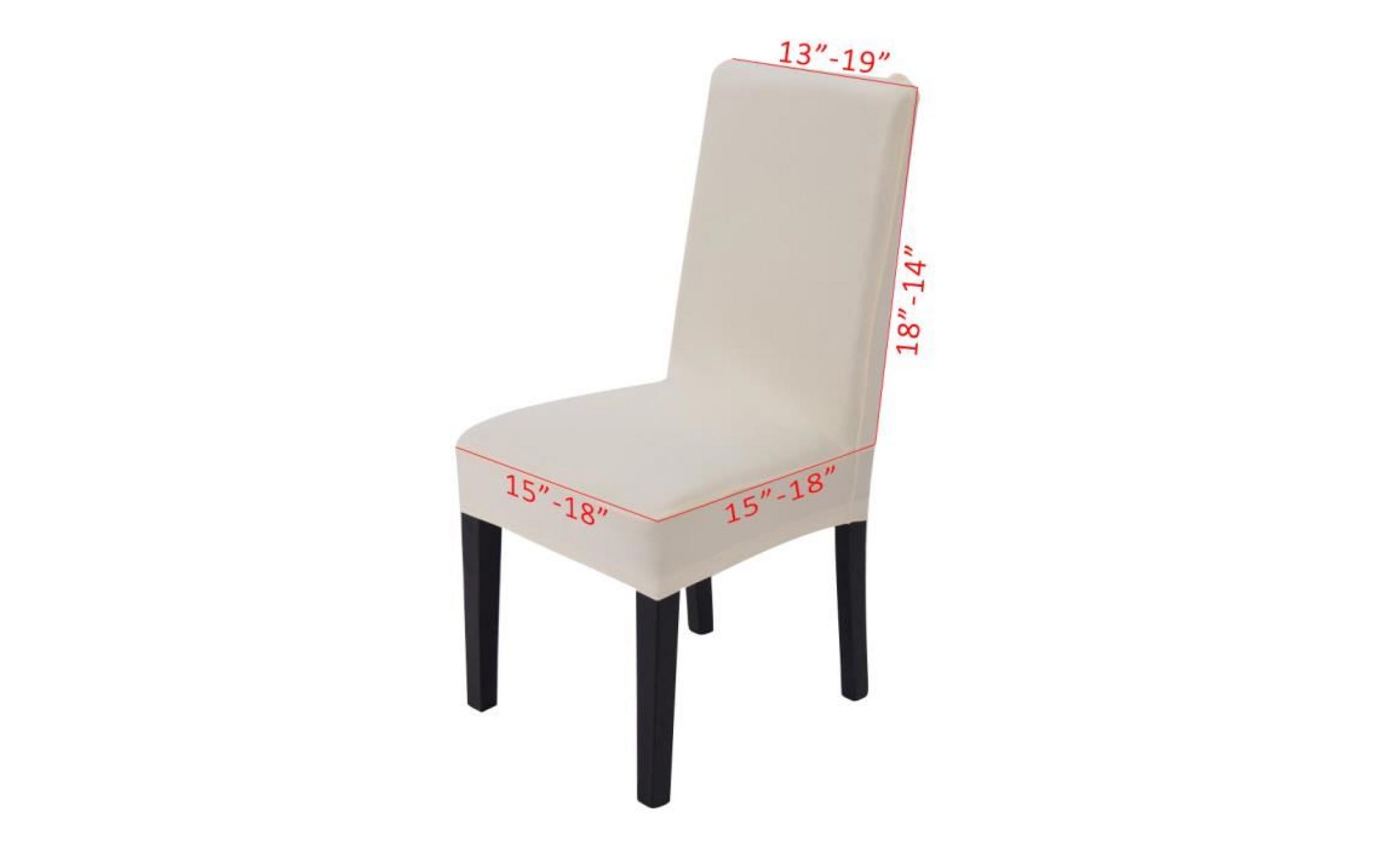 1pcs housse de chaise salle à manger extensible, housse de chaise dossier haut, protection chaise en Élasthanne   blanc pas cher