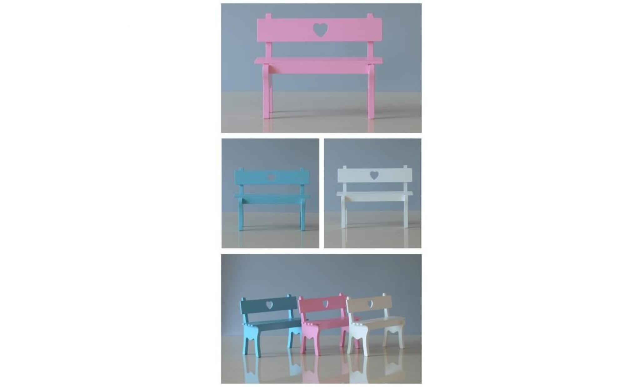 1pcs miniature chaise en bois artisanat ornement d’artisanat décor s（rose） pas cher