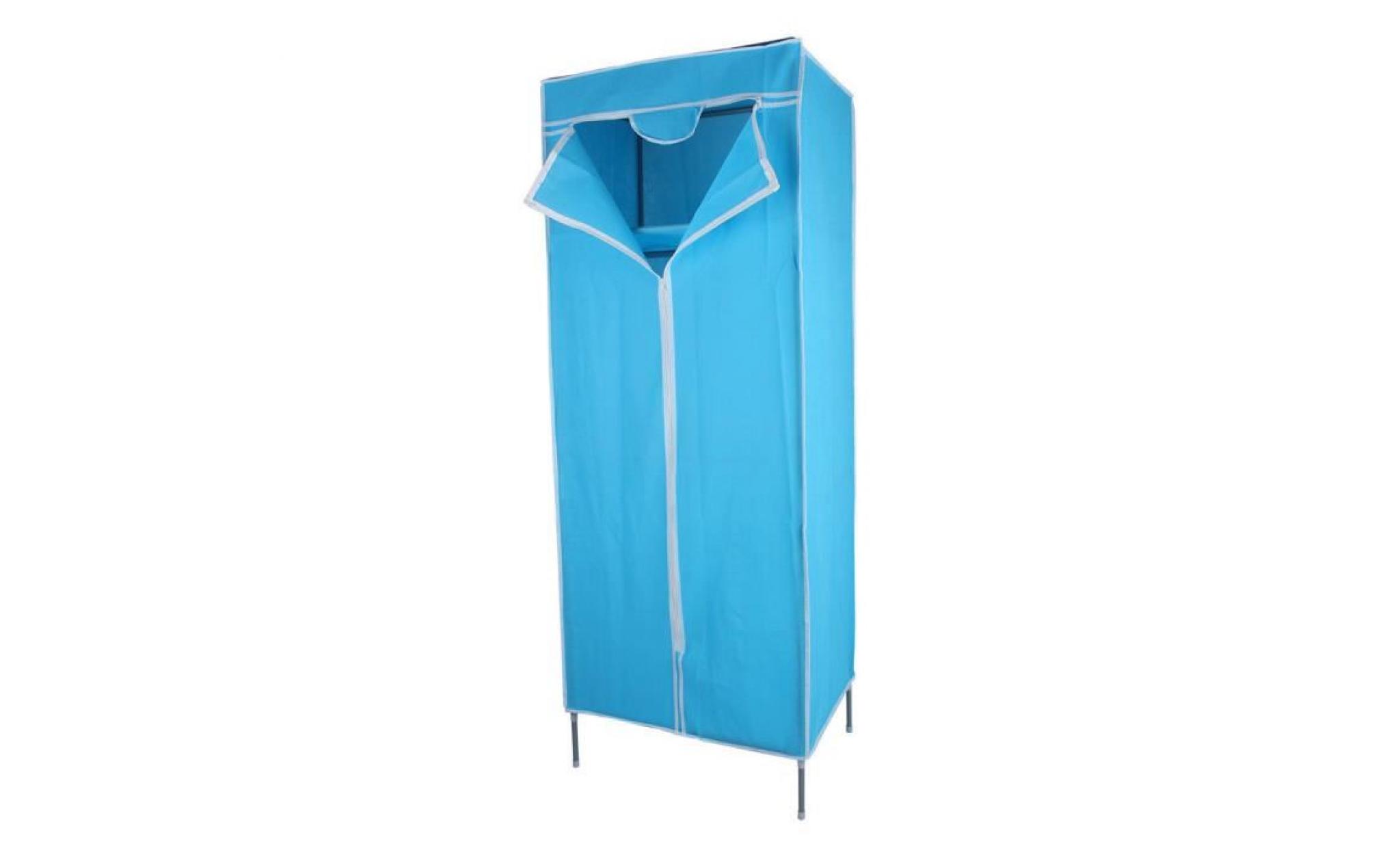 1x armoire en toile bleu ciel étagère de rangement pas cher