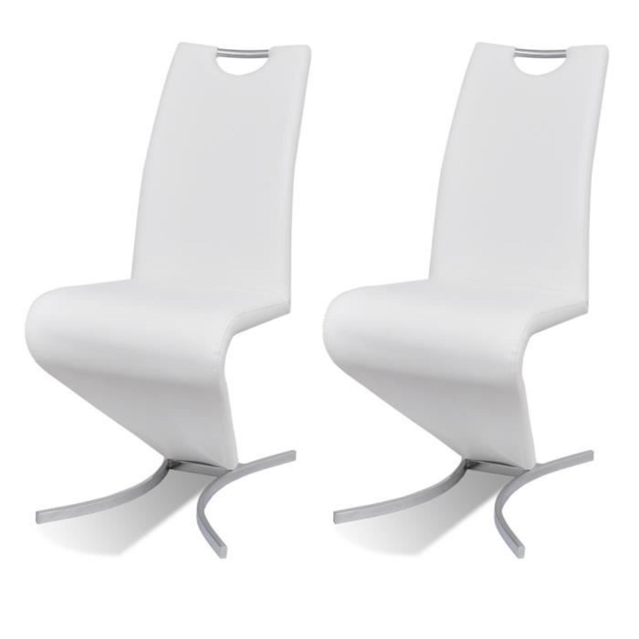 2 Chaises Cantilever modernes - Blanc MAJA+ pas cher