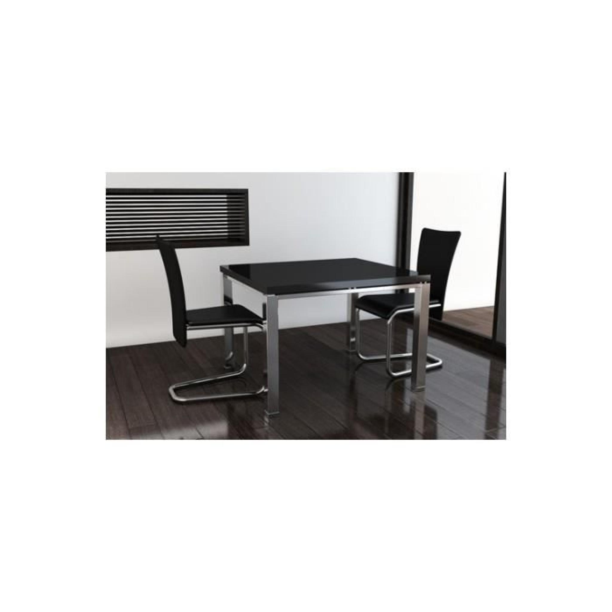 2 chaises contemporaines de salle à manger noires