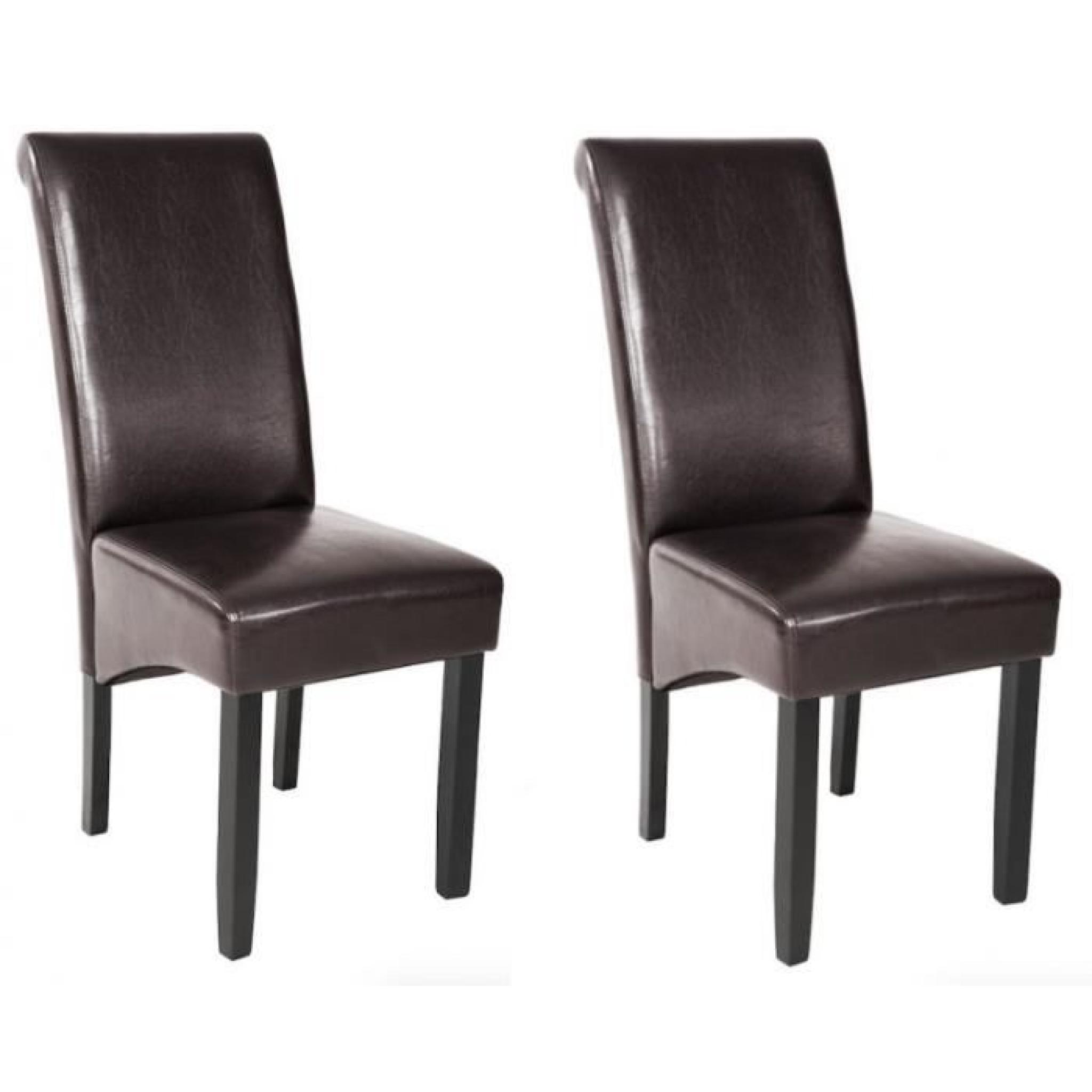 2 chaises de salle à manger marron 1908003