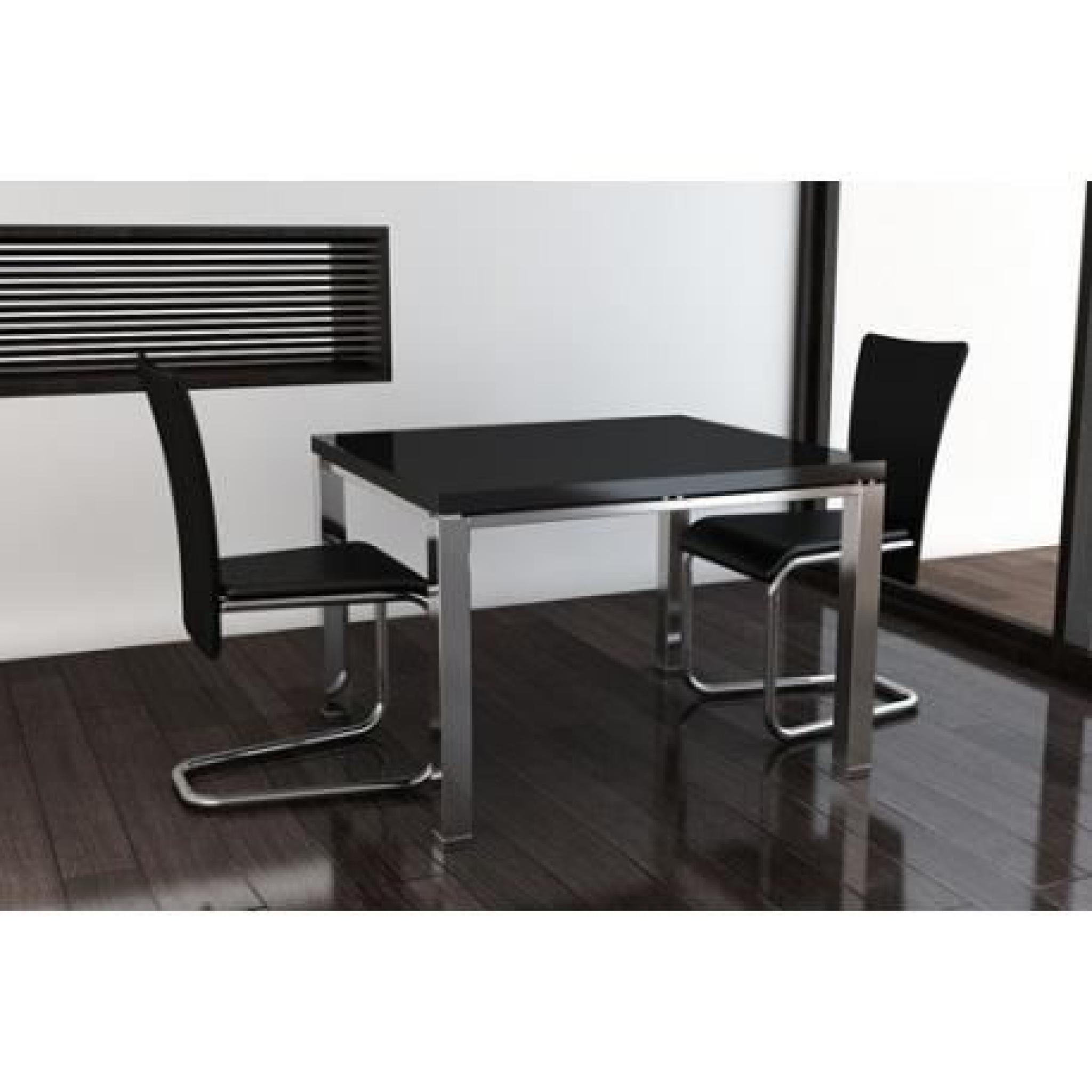 2 Chaises de salle à manger modernes (Noir) Maja+