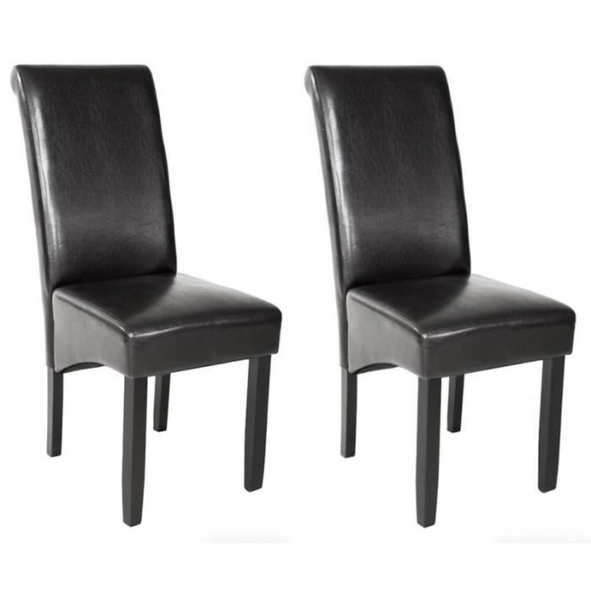 2 chaises de salle à manger noir 1908004