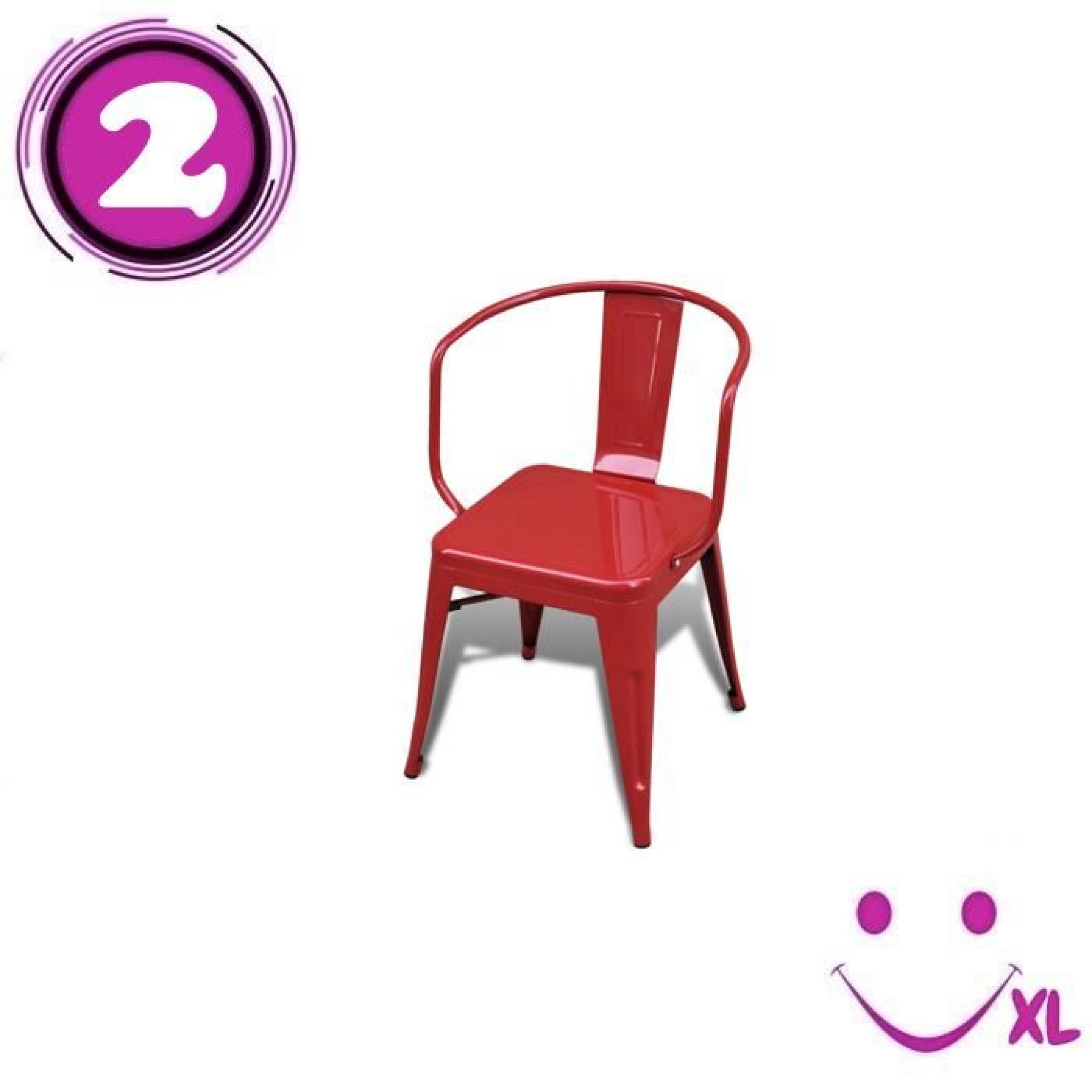 2 Chaises de salle à manger Rouge