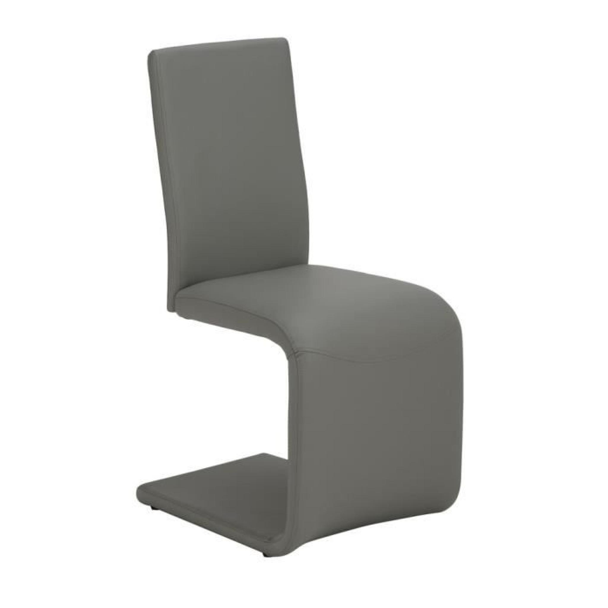 2 chaises RELAX en métal recouverte de PU gris