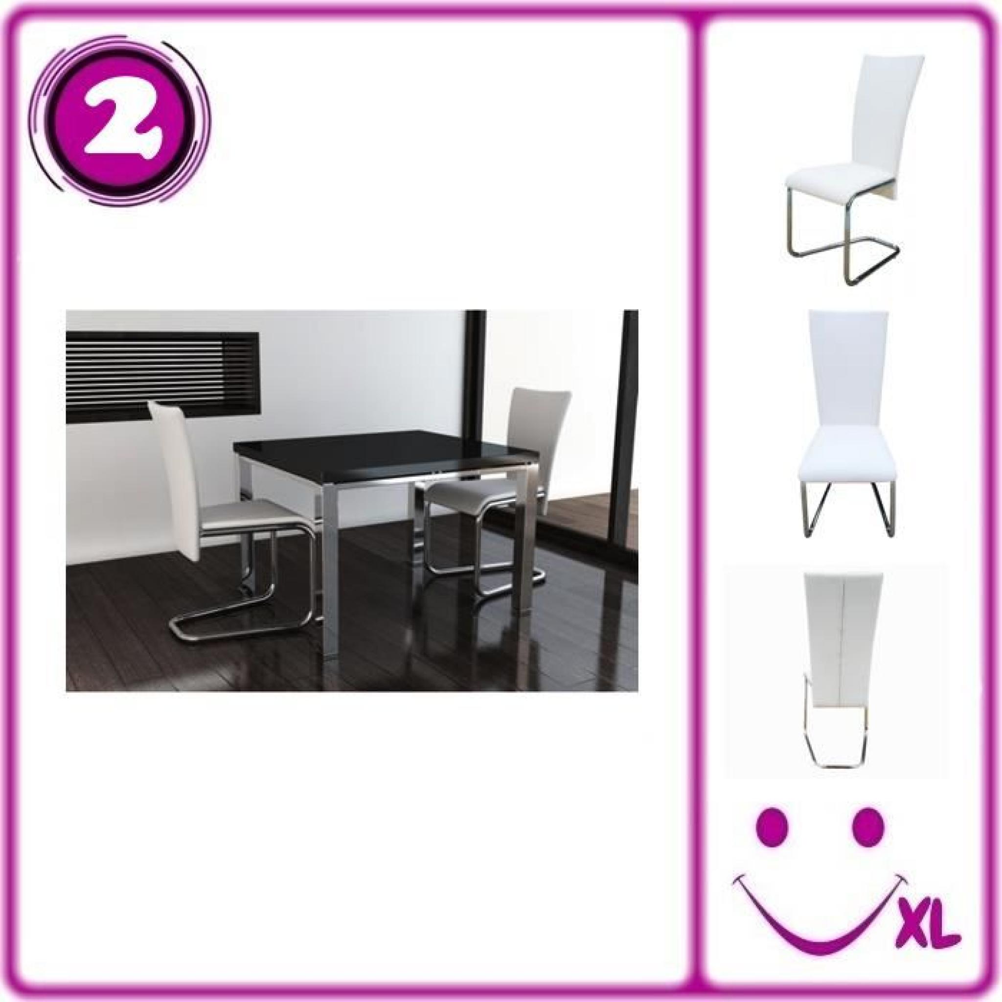 2 chaises ultra design blanches