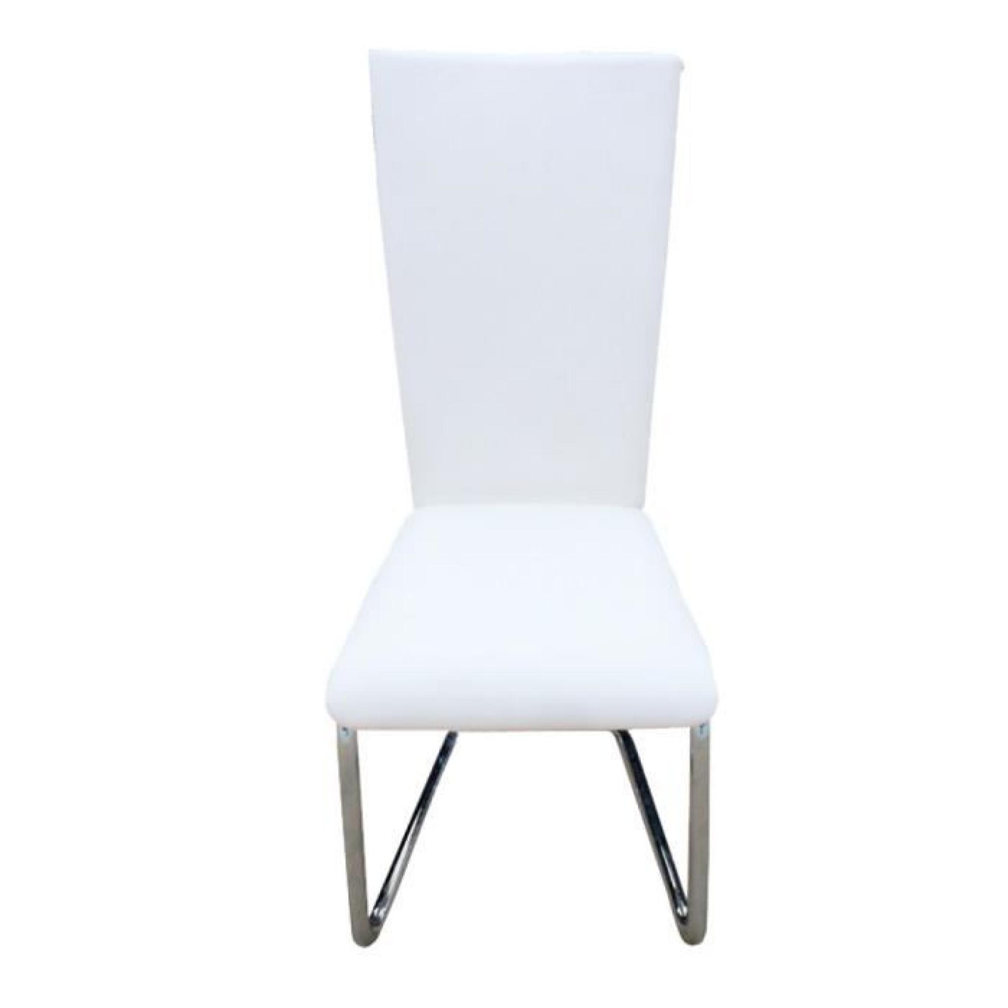 2 chaises ultra design blanches pas cher