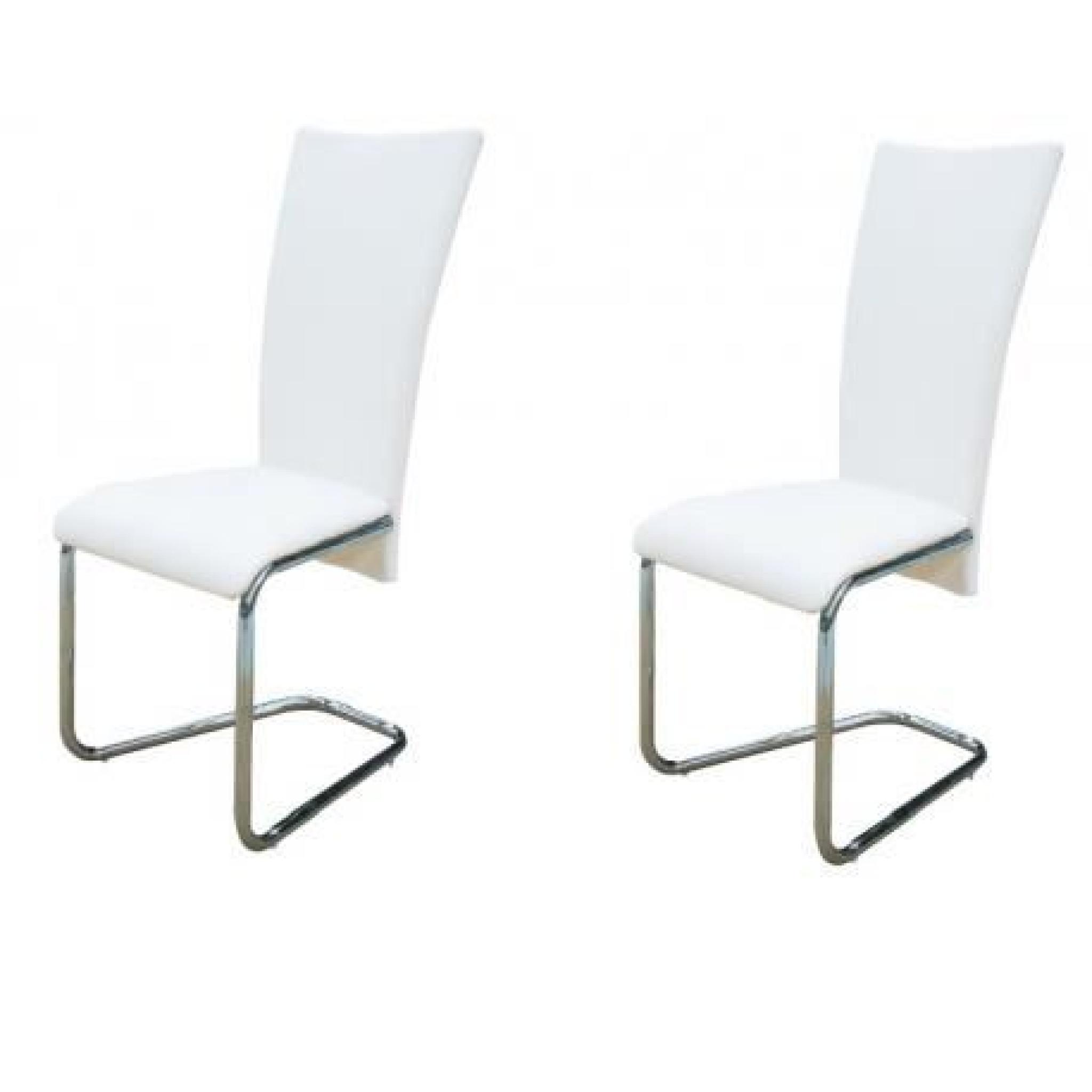 2 chaises ultra design blanches Stylashop pas cher