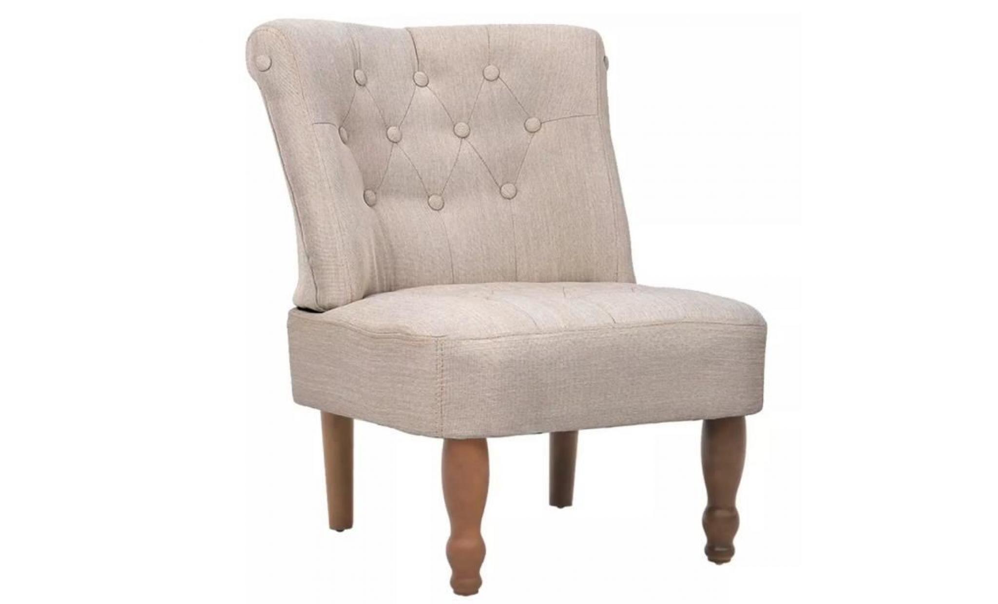 2 pcs lot de 2 chaises52 cm chaises scandinave contemporain chaise en style français tissu crème pas cher