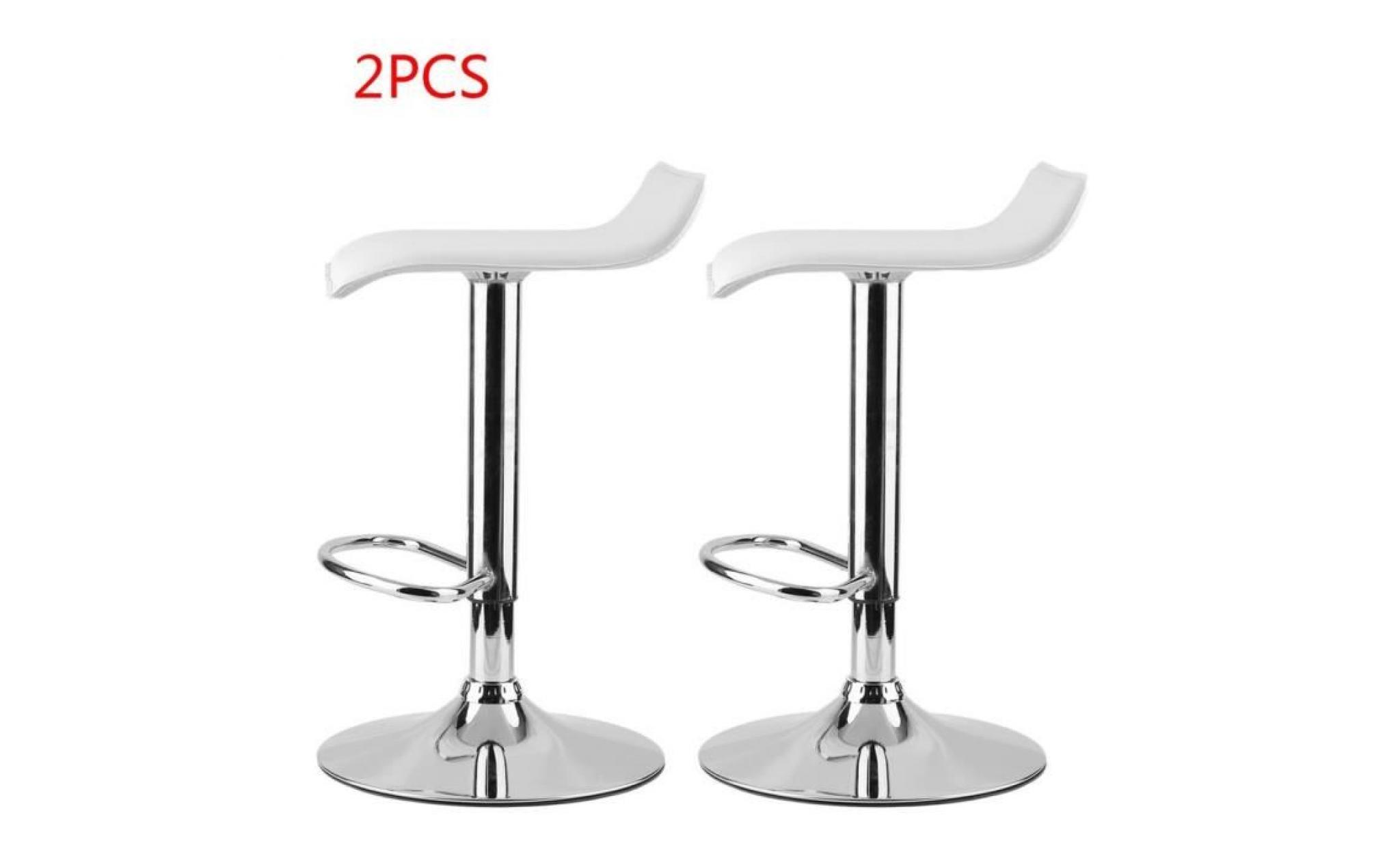 2 pcs moderne chaise tabourets de bar hauteur réglable repose pieds galvanoplastie pas cher