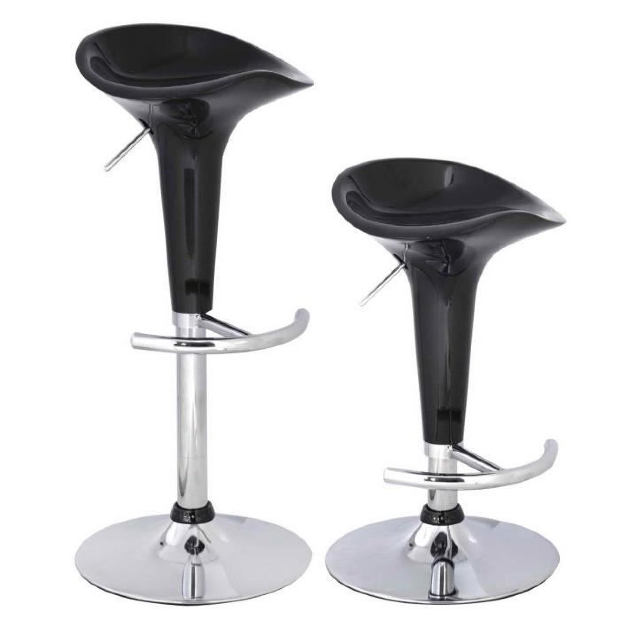 2 x Tabouret de bar chaise de cuisine pivotante 360° hauteur réglable