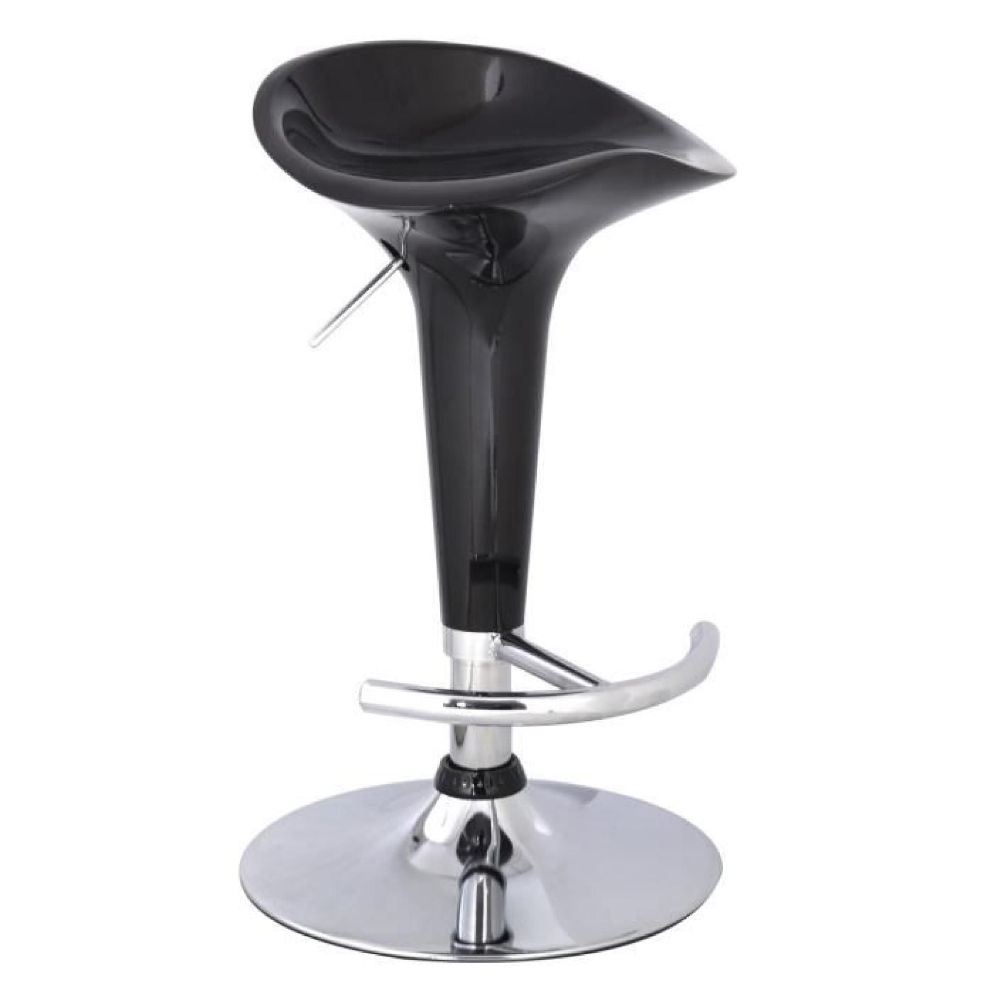 2 x Tabouret de bar chaise de cuisine pivotante 360° hauteur réglable pas cher