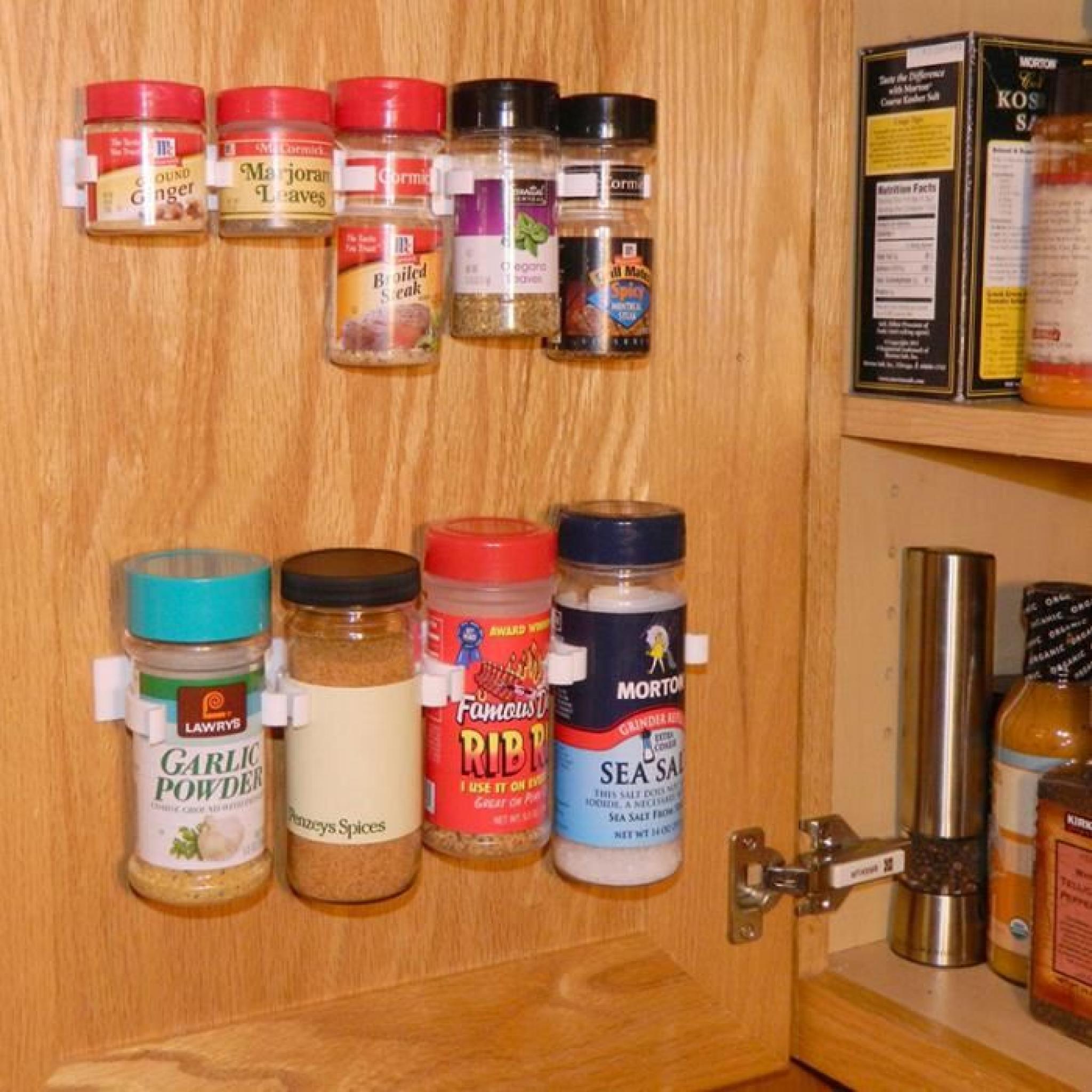 20 clip cuisine rv spice préhenseur strip jar - rack storage titulaire mur porte du cabinet