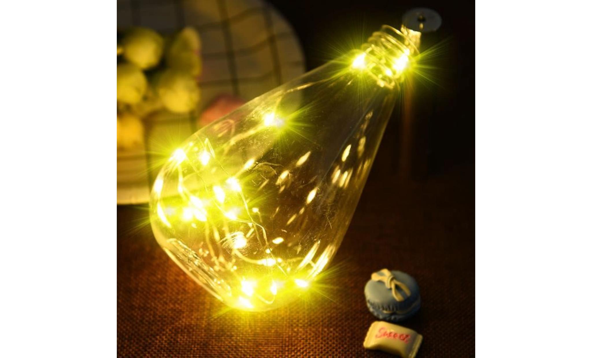 20 led bright colorful bottle light kit fairy lights battery top wedding decorat pageare1612 pageare1612 pas cher
