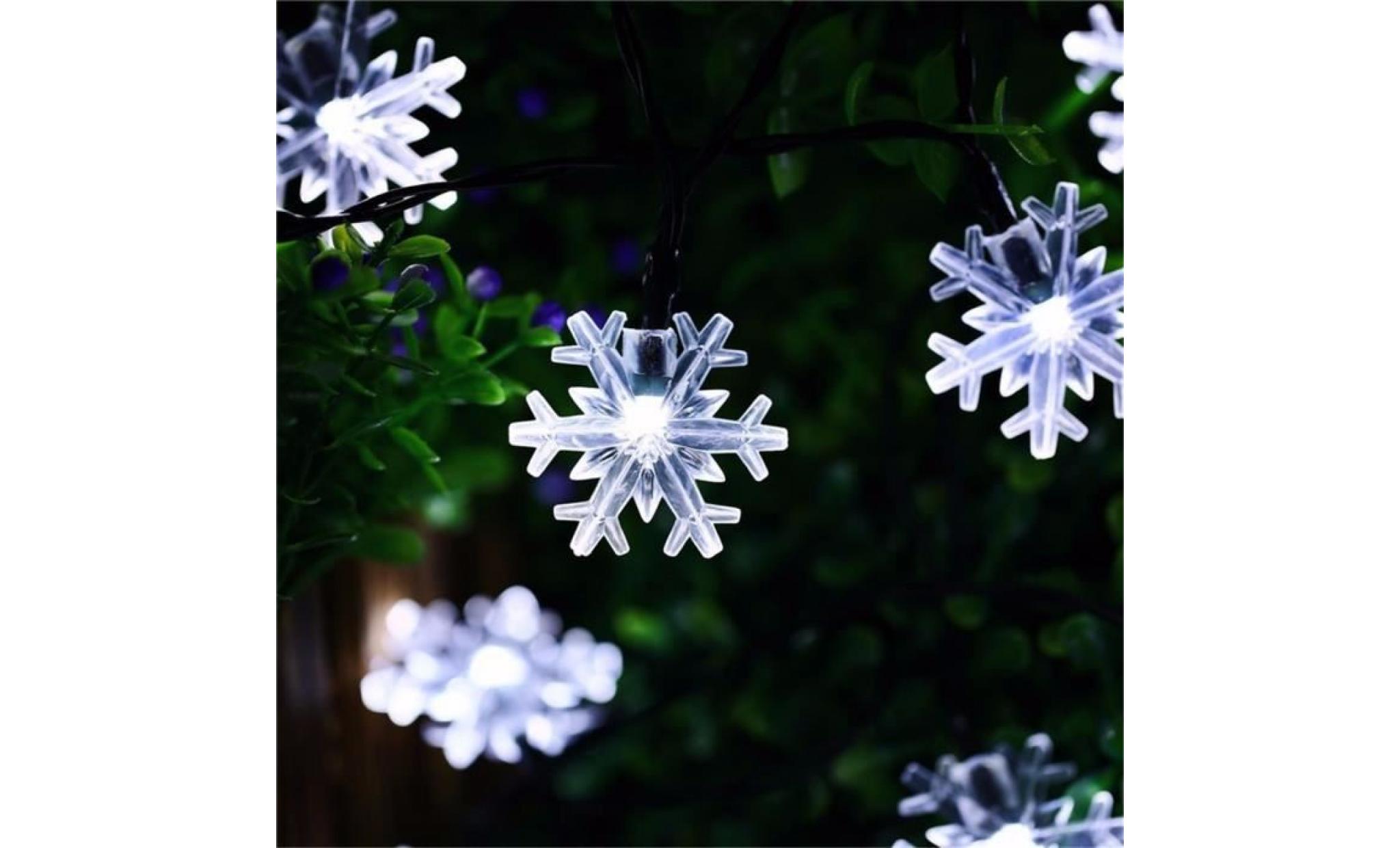 20 led outdoor string light garden christmas snow head fairy lamp solar energy pageare1913 pageare1913 pas cher