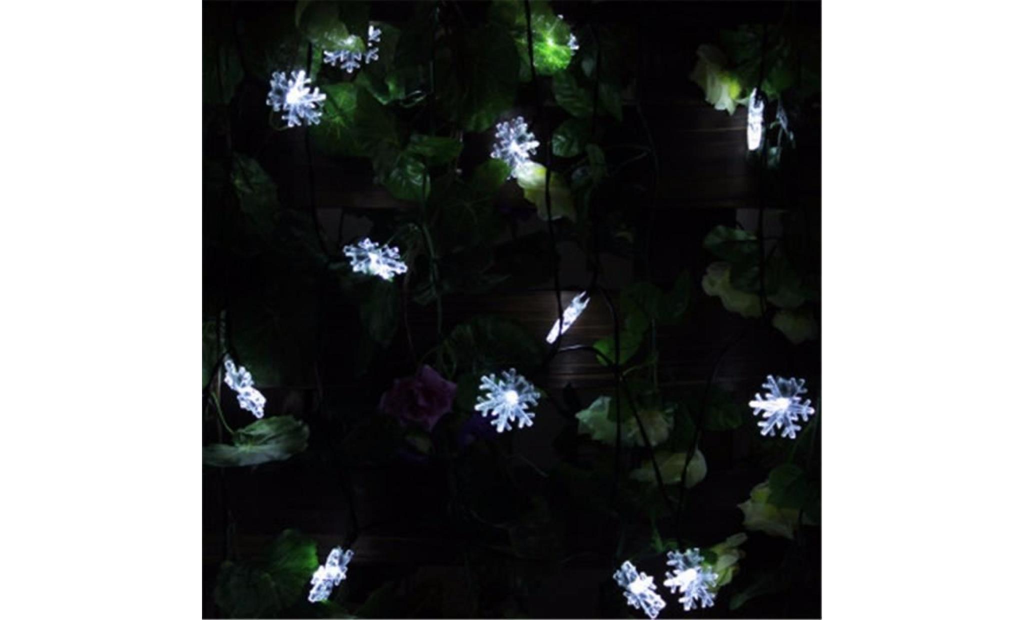 20 led outdoor string light garden christmas snow head fairy lamp solar energy pageare1913 pageare1913 pas cher