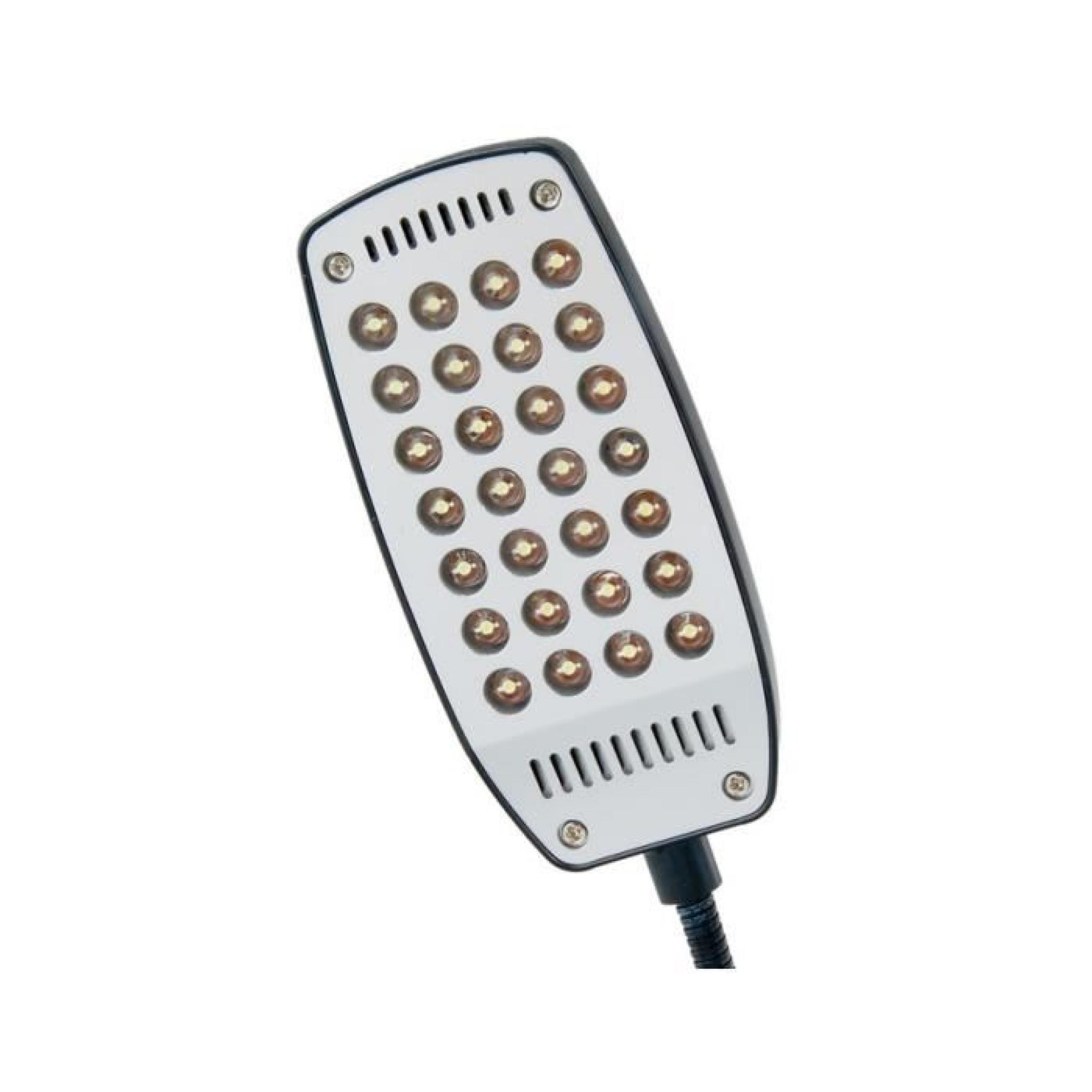 28-LED lampe de bureau avec pince (Noir) pas cher