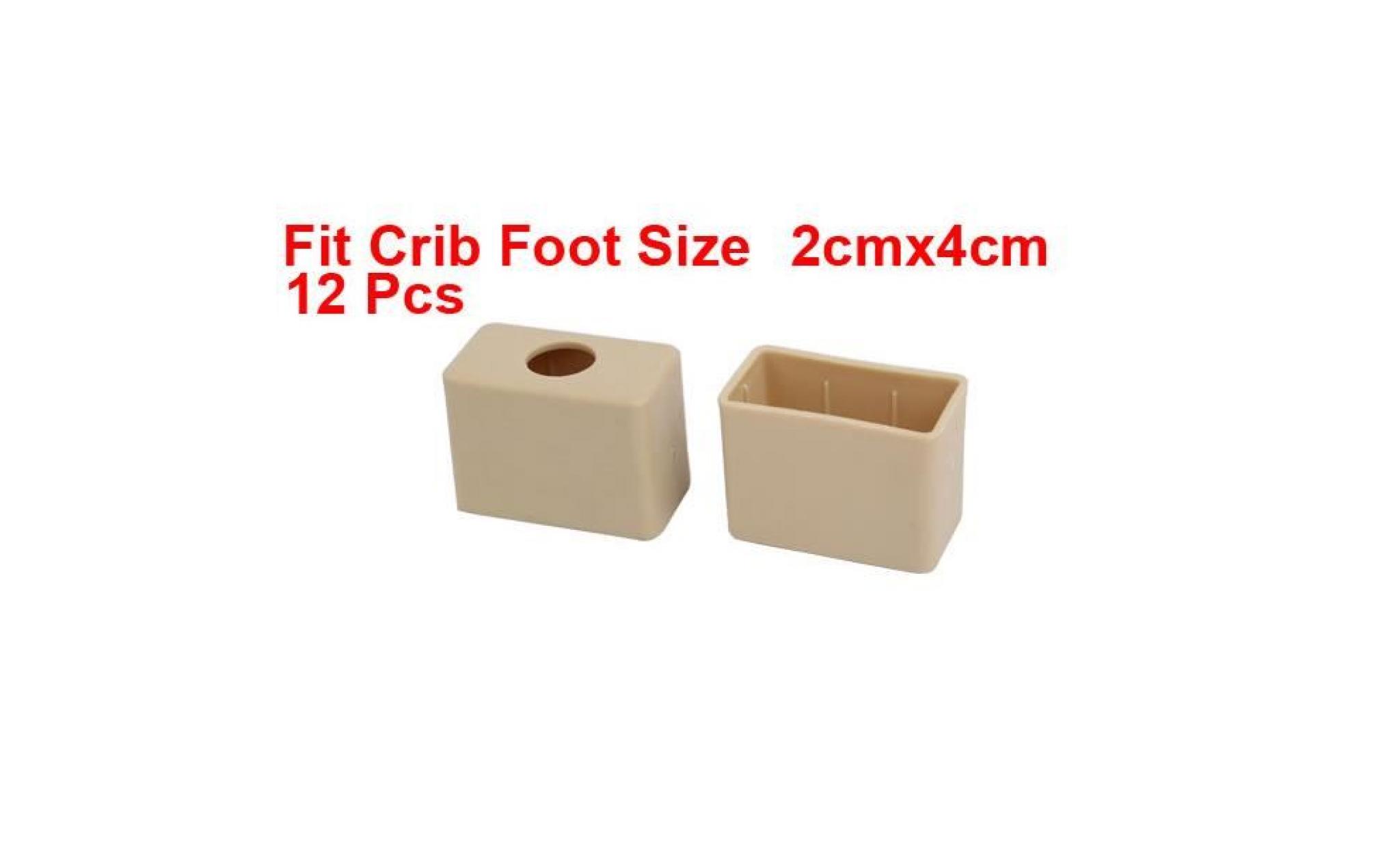 2cmx4cm carré en plastique meubs protection pied jambe kaki 12pcs protecteur pas cher