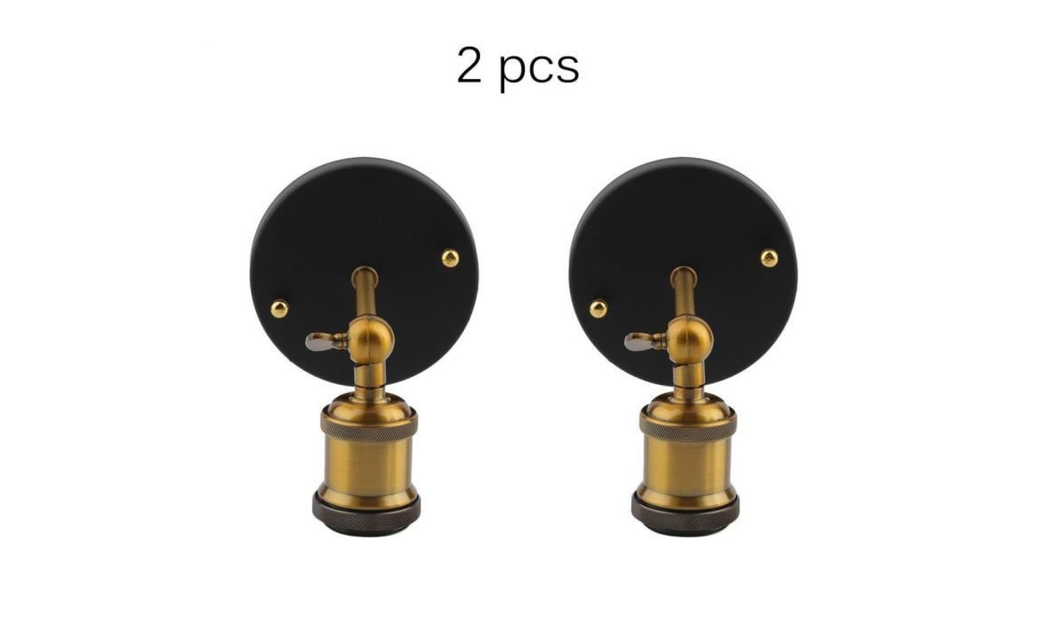 2pcs applique porte lampe design industriel classique(les ampoules non inclus)