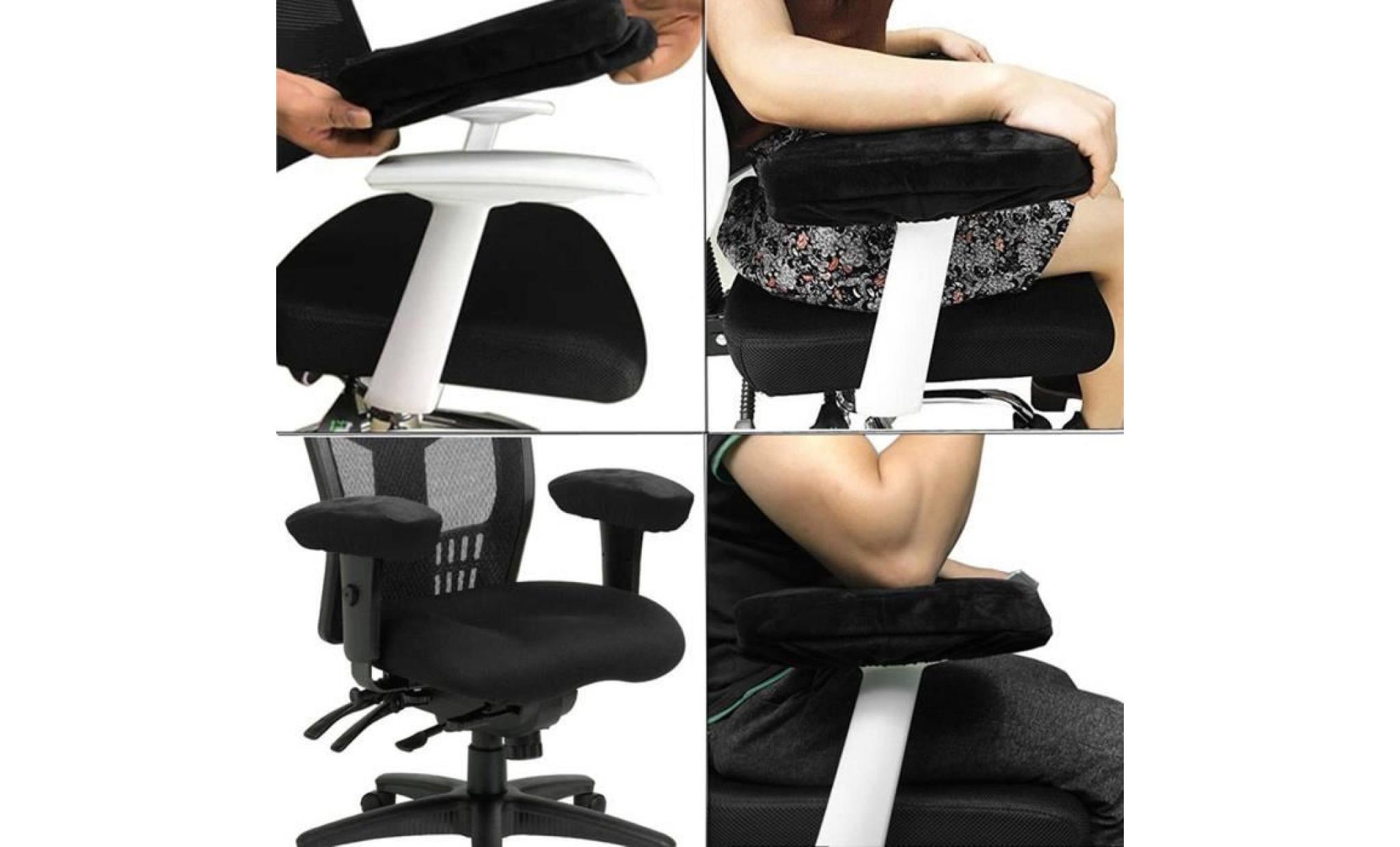 2pcs coussins d'accoudoir de chaise de mousse de mémoire tapis confortable de repos de bras de chaise de bureau pour le coude pas cher