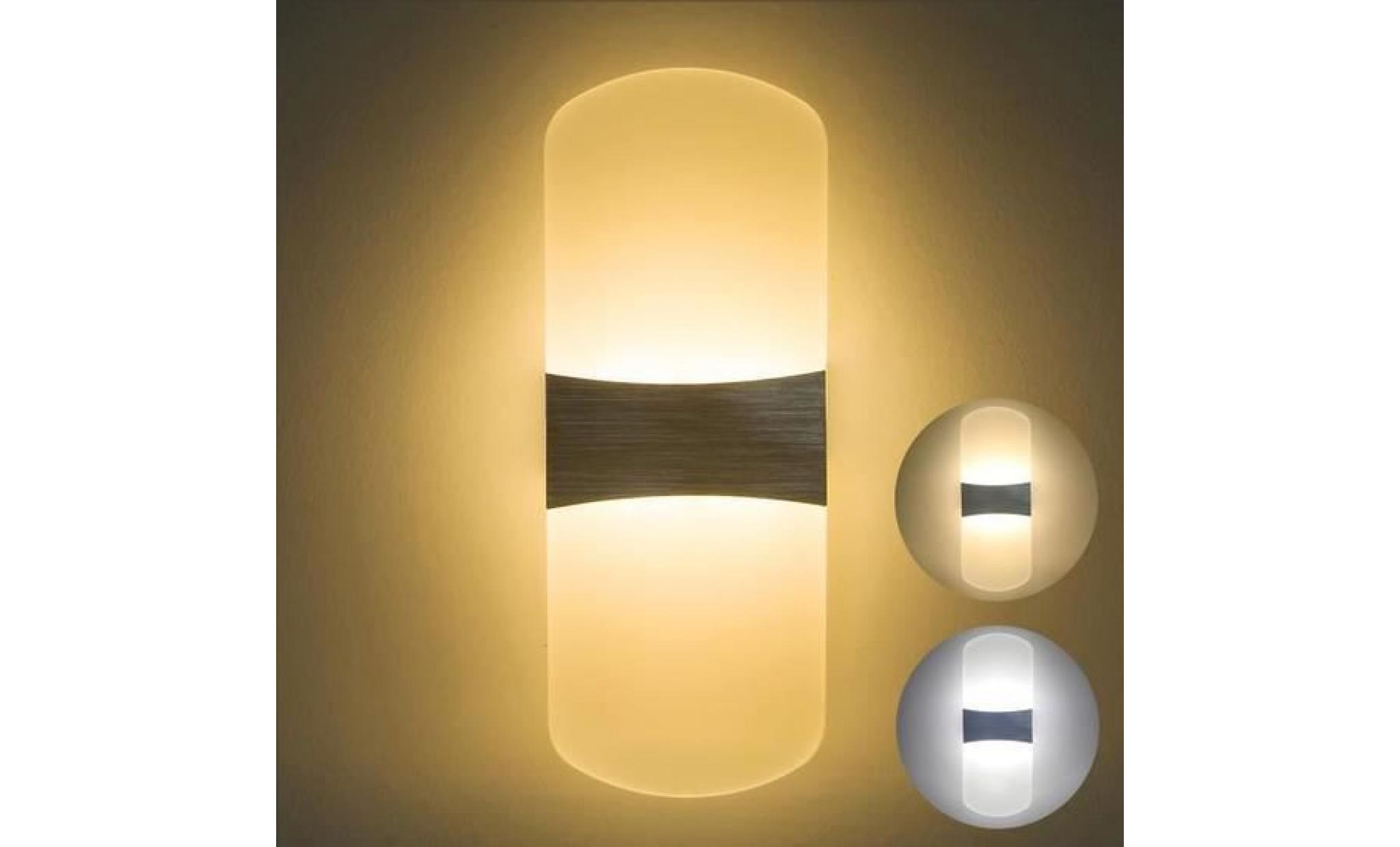  2W LED Lampe Murale Lampe de Mur Applique 200LM (2800-3200K)Plafond Eclairage de Projecteur Lumière Electriques